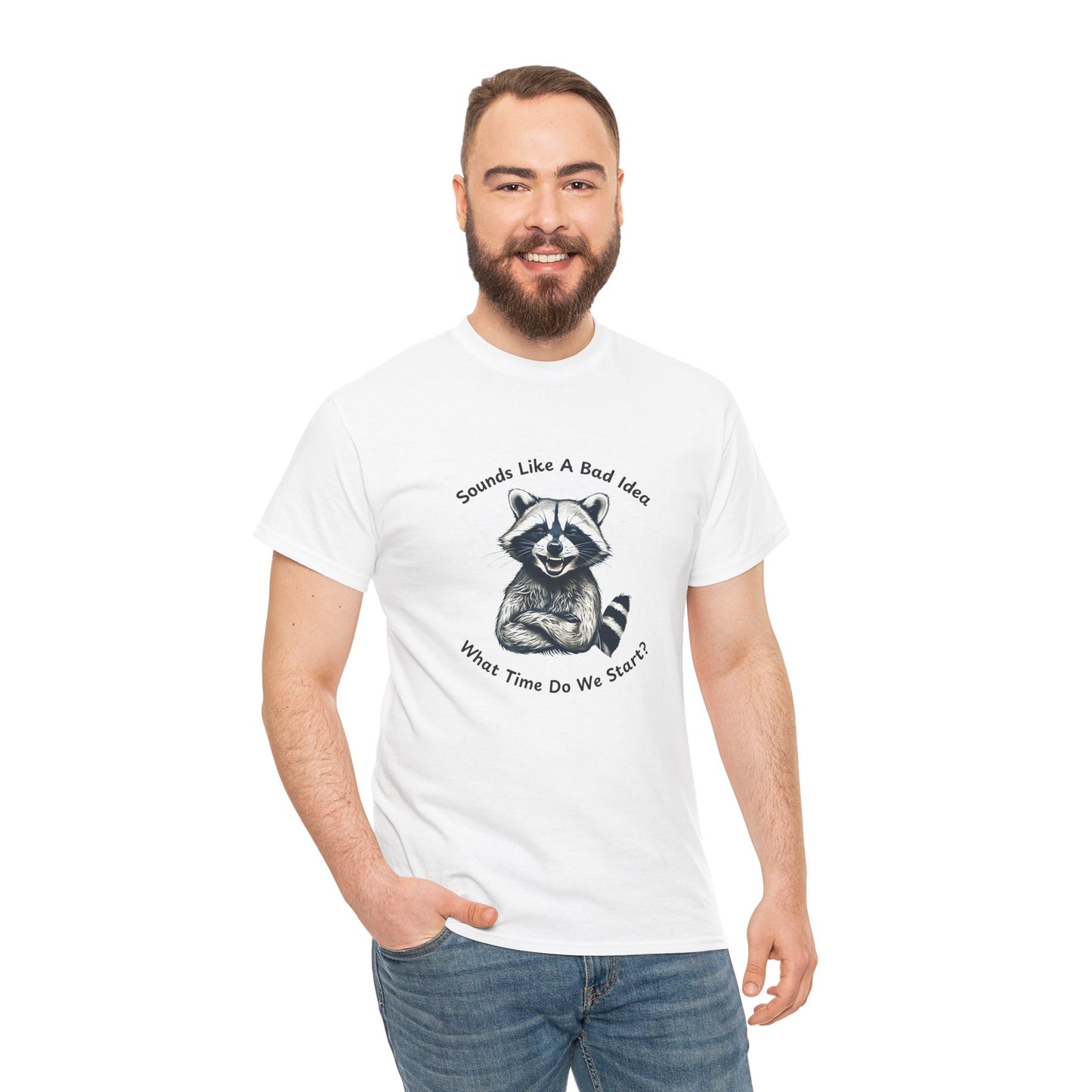 Vintage T-Shirt Raccoon Sounds Like A Bad Idea Shirt Tee