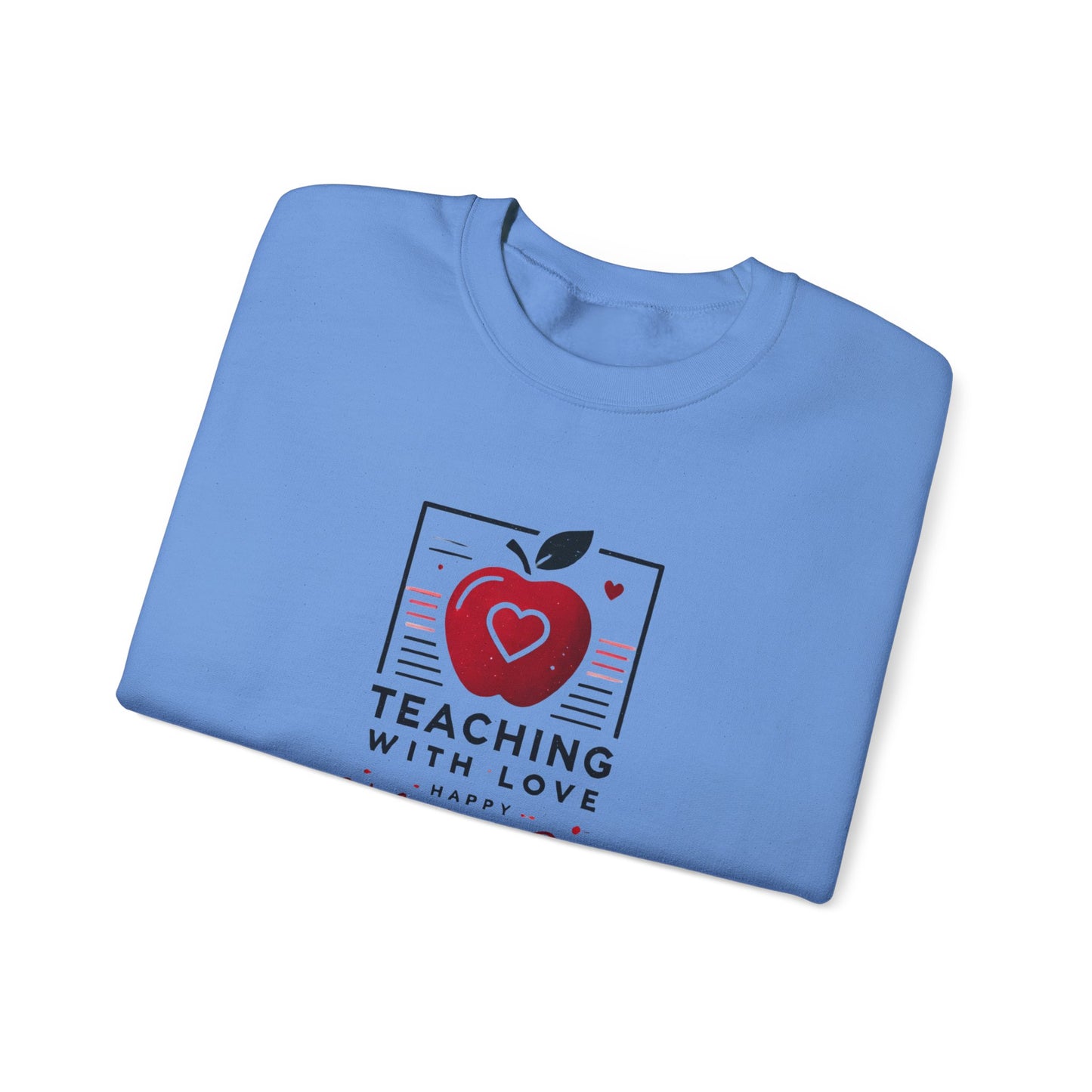 Teacher with Love Valentines Day Sweatshirt