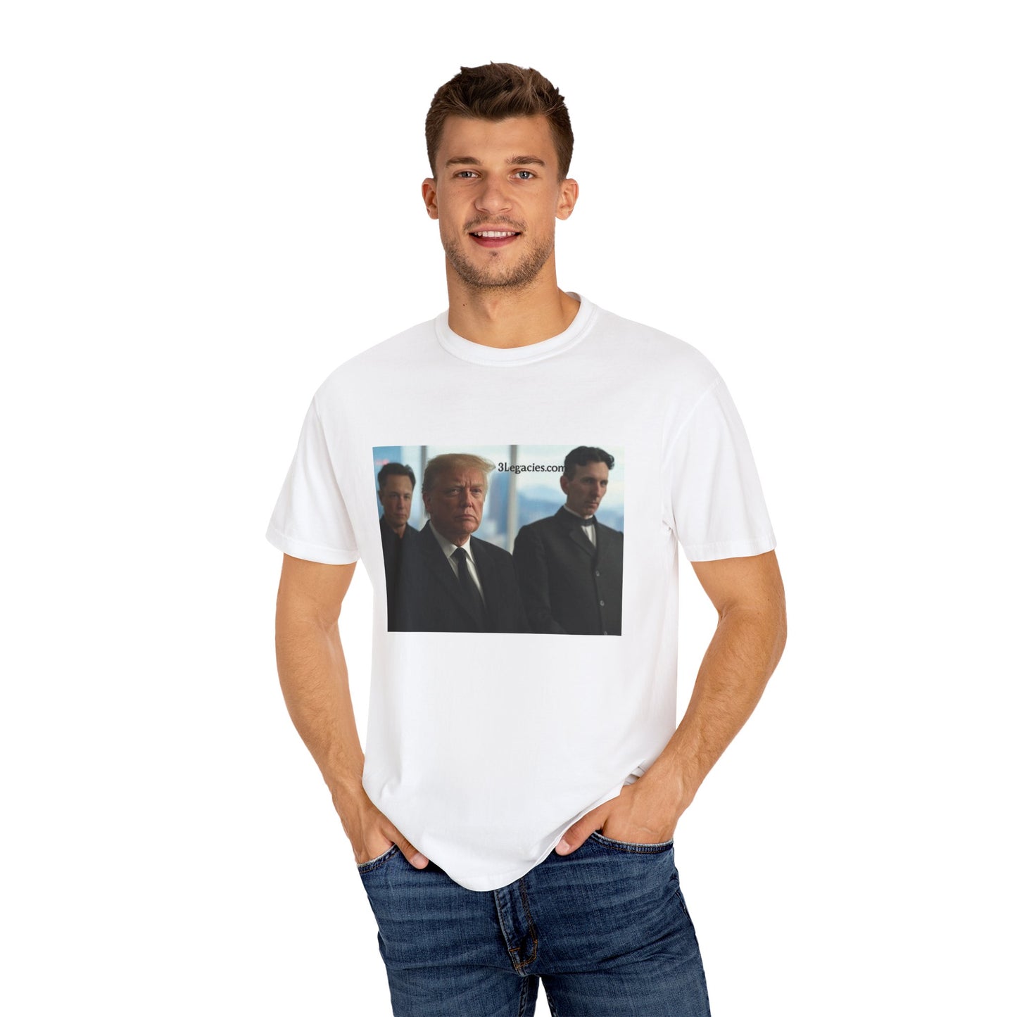 Unisex T-Shirt 3 Legacies Trump Musk Tesla Graphic Tee