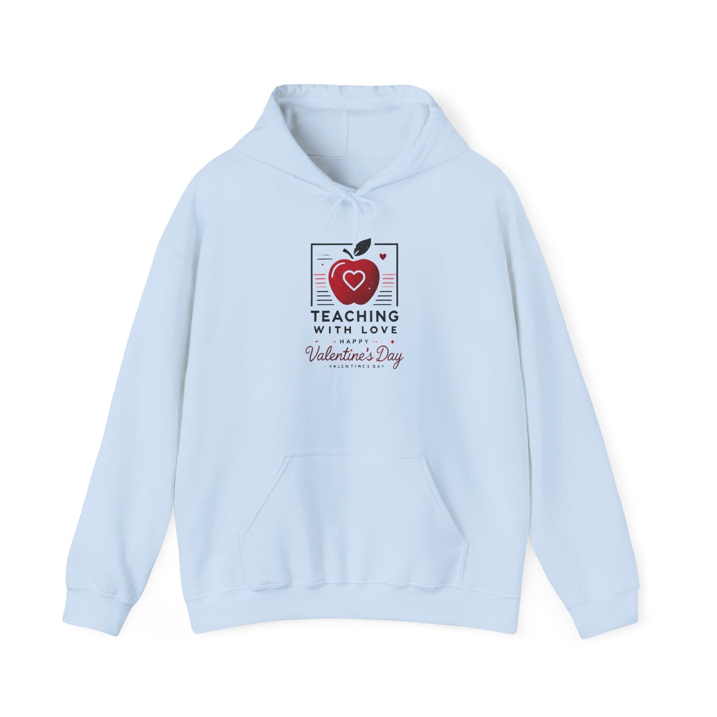 Hoodie Hooded Sweatshirt Teacher with Love Valentines Day Gift For Her
