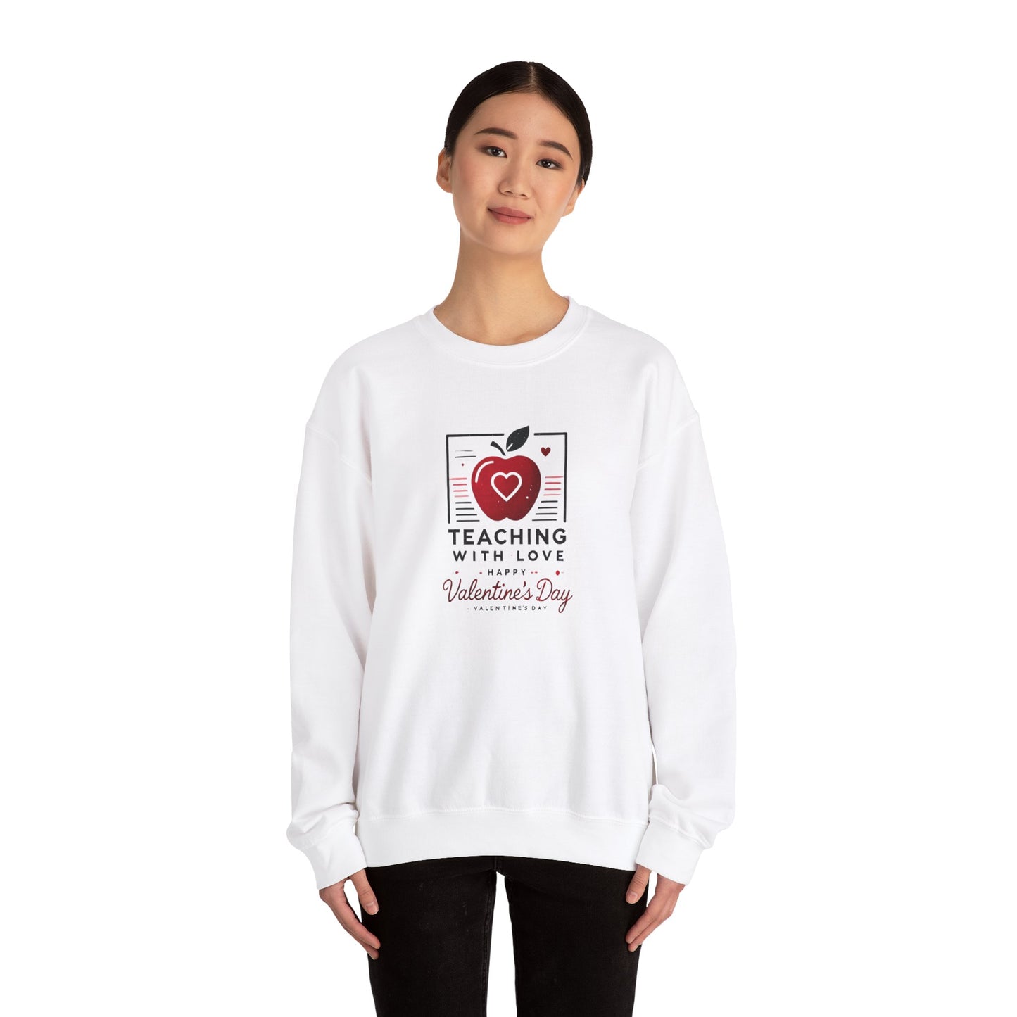 Teacher with Love Valentines Day Sweatshirt