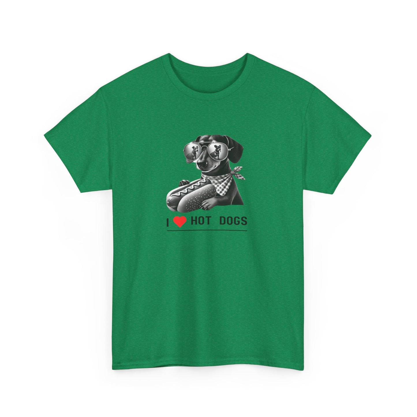 I Love Hotdogs Hot Dogs Unisex Heavy Cotton Tee