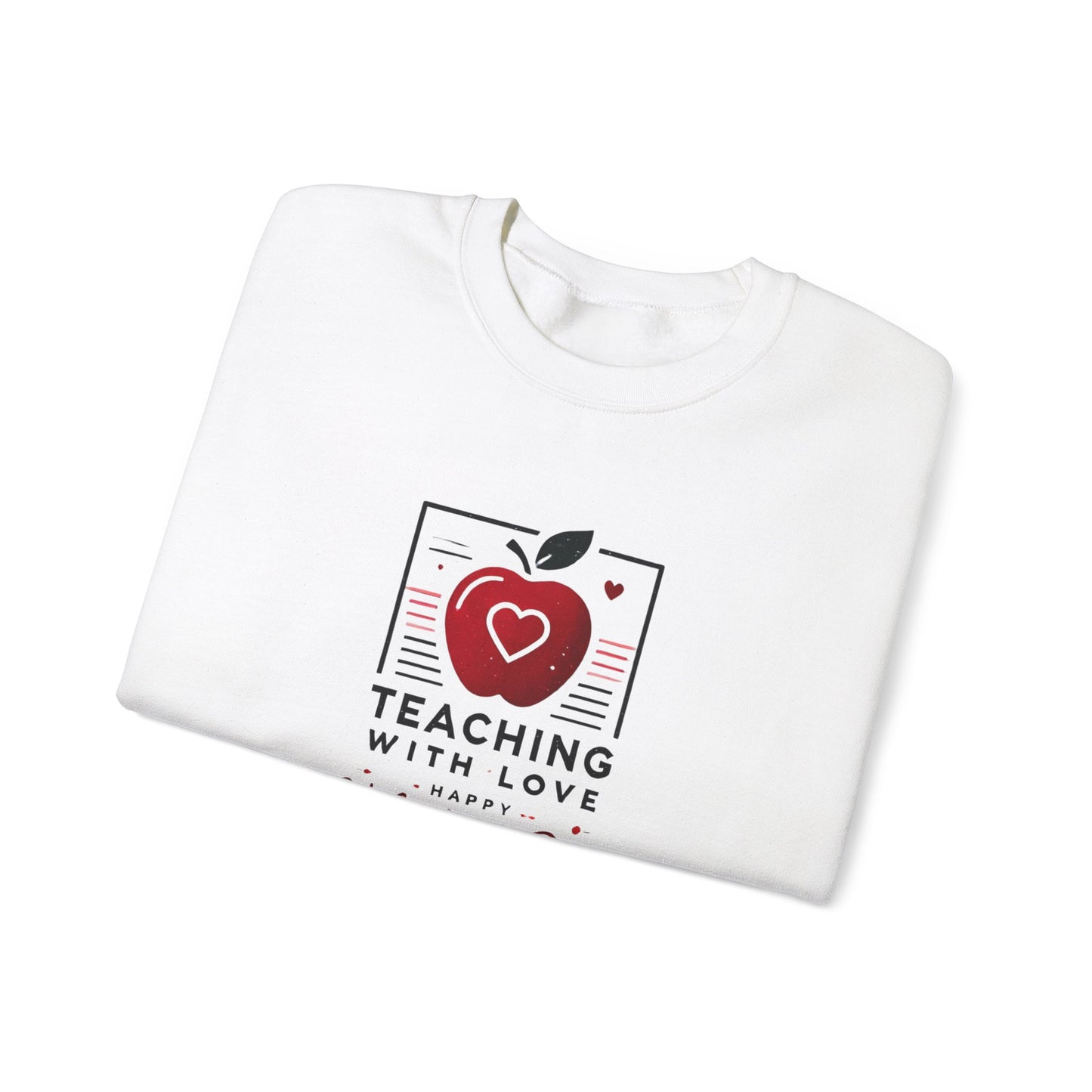 Teacher with Love Valentines Day Sweatshirt