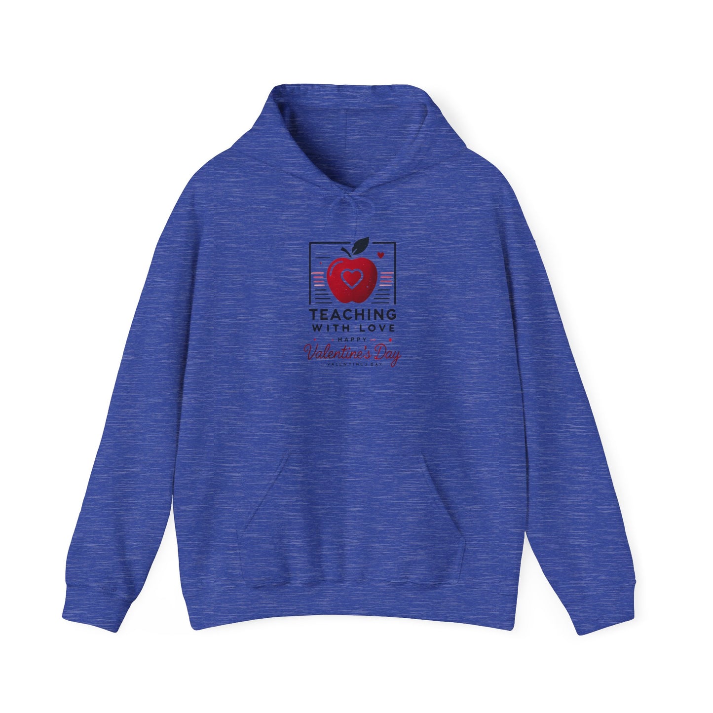 Hoodie Hooded Sweatshirt Teacher with Love Valentines Day Gift For Her