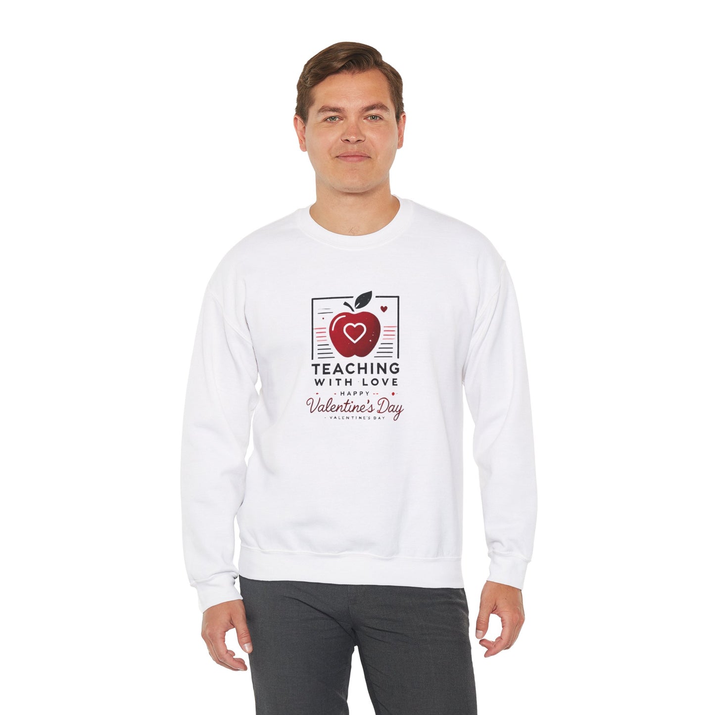 Teacher with Love Valentines Day Sweatshirt