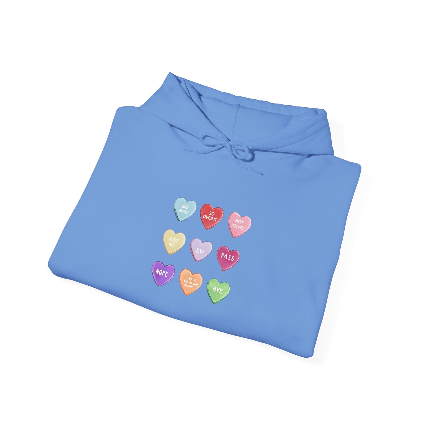 Candy Heart Valentines Day Hoodie Hooded Sweatshirt