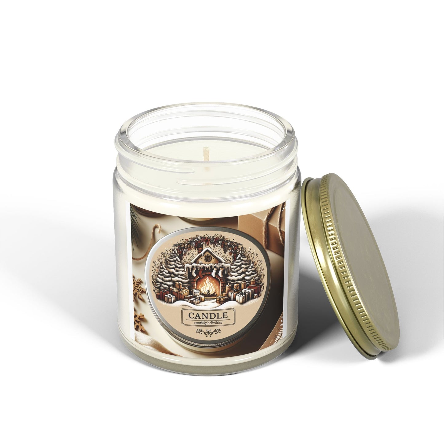 Festive Holiday Scented Candle – Perfect Thanksgiving, Christmas & Winter Decor Gift (4oz, 9oz) Printify
