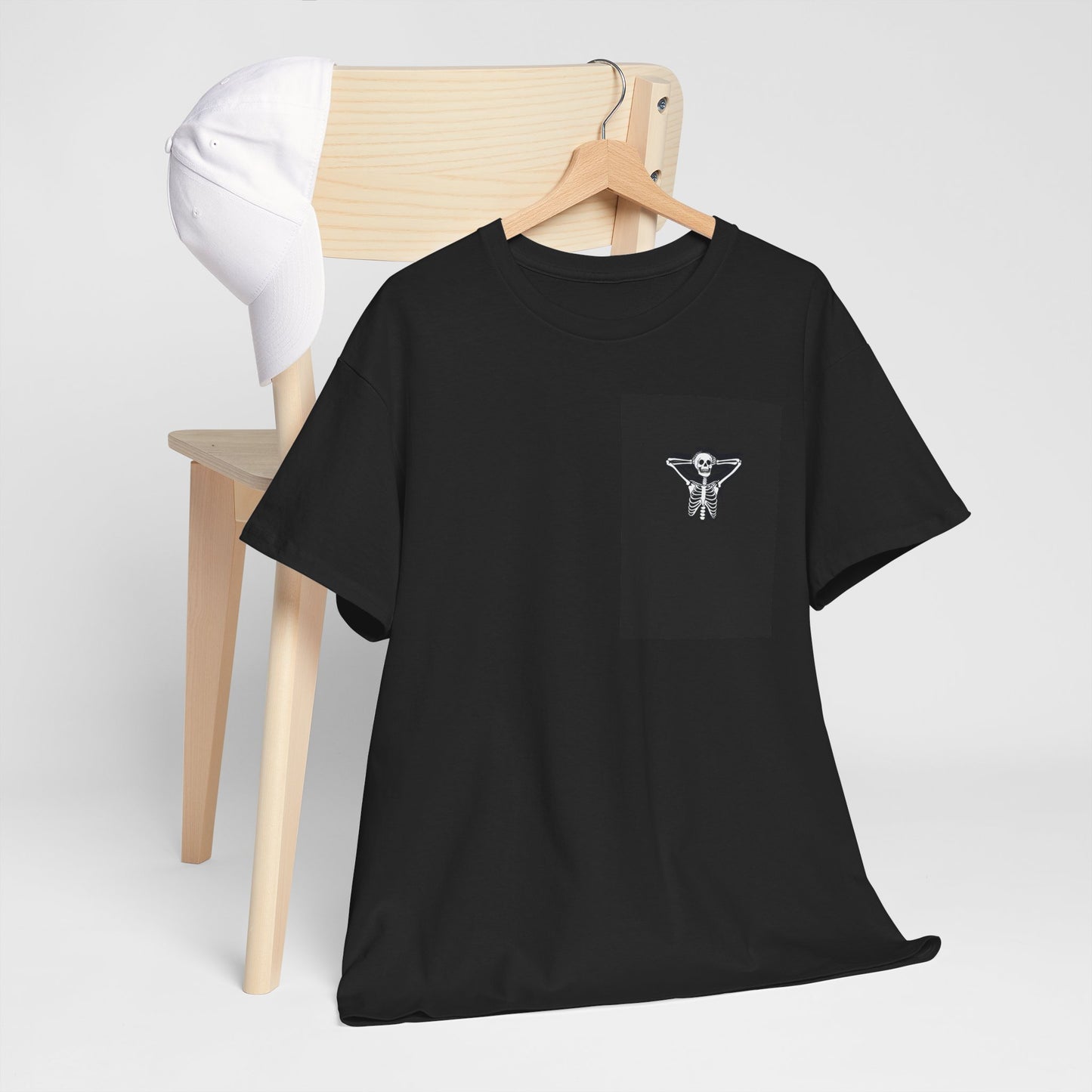 Kickback Skeleton Unisex Heavy Cotton Tee Printify