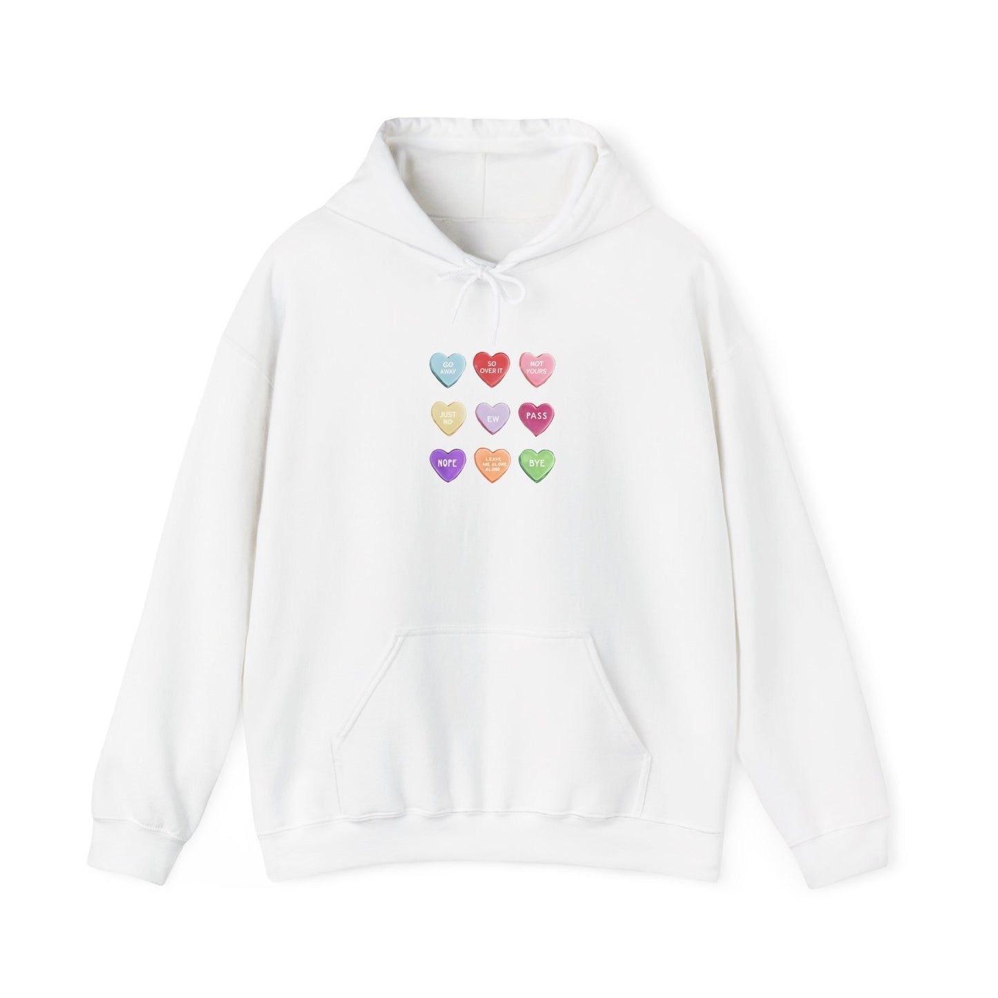 Candy Heart Valentines Day Hoodie Hooded Sweatshirt