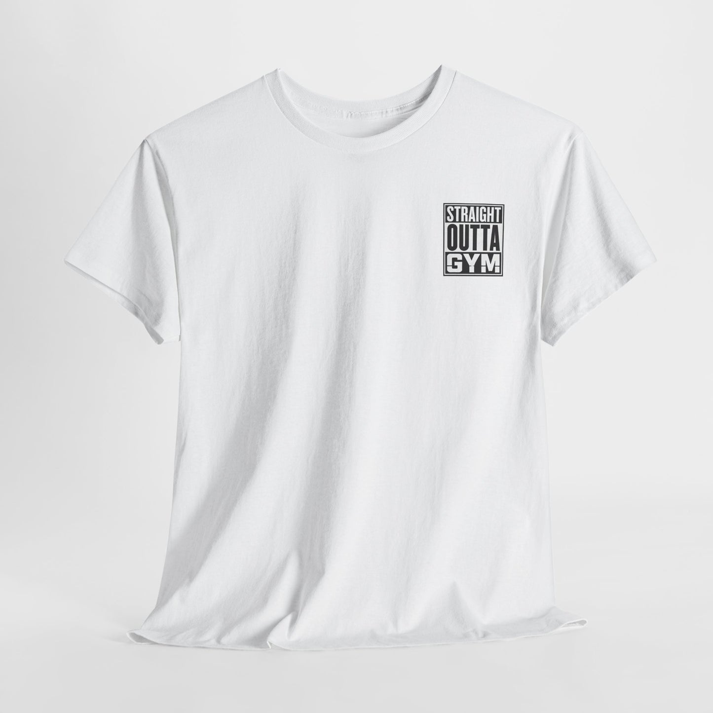 Straight Outta Gym Workout Motivational T-Shirt Cotton Tee