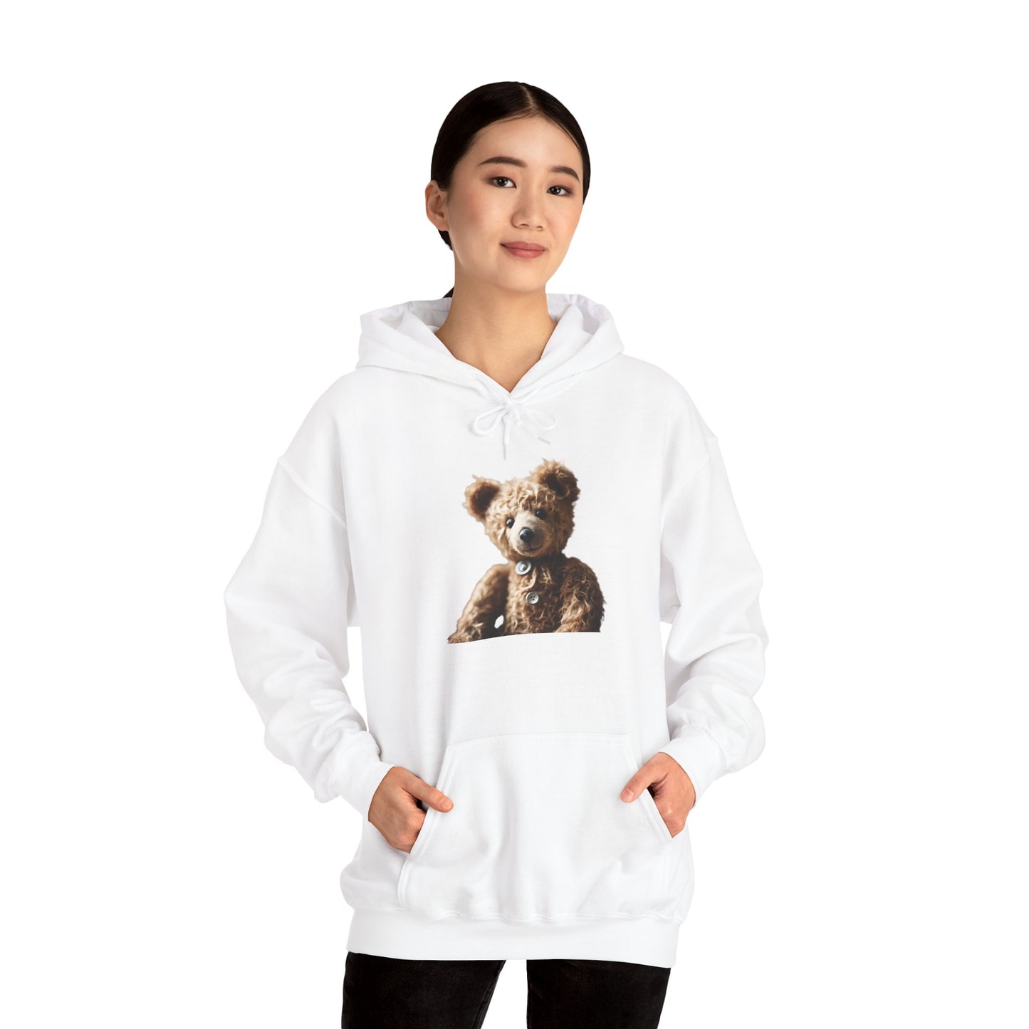 Vintage Classic Teddy Bear Cotton Hoodie Hooded Sweatshirt