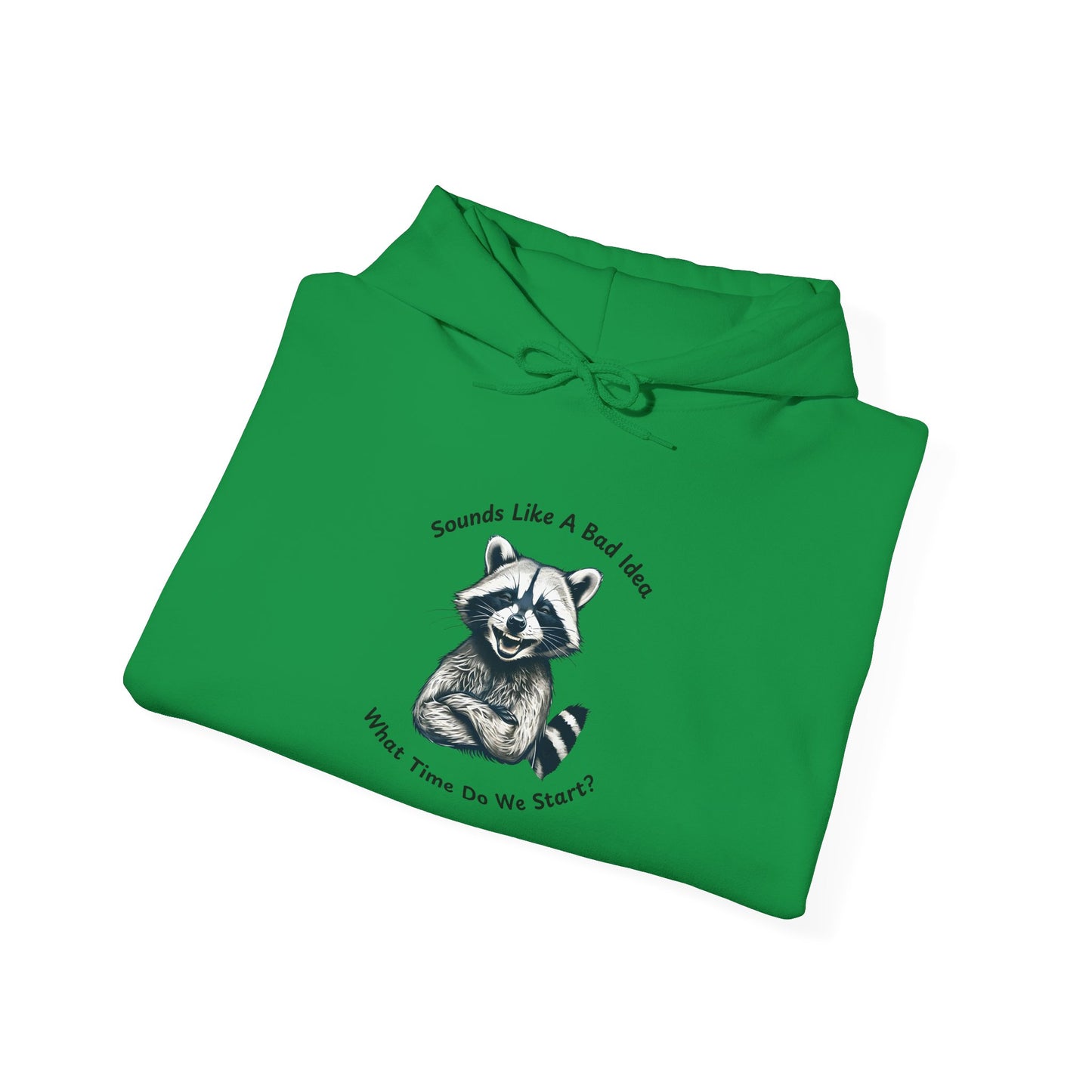 Vintage Hooded Sweatshirt Raccoon Sounds Like A Bad Idea Hoodie