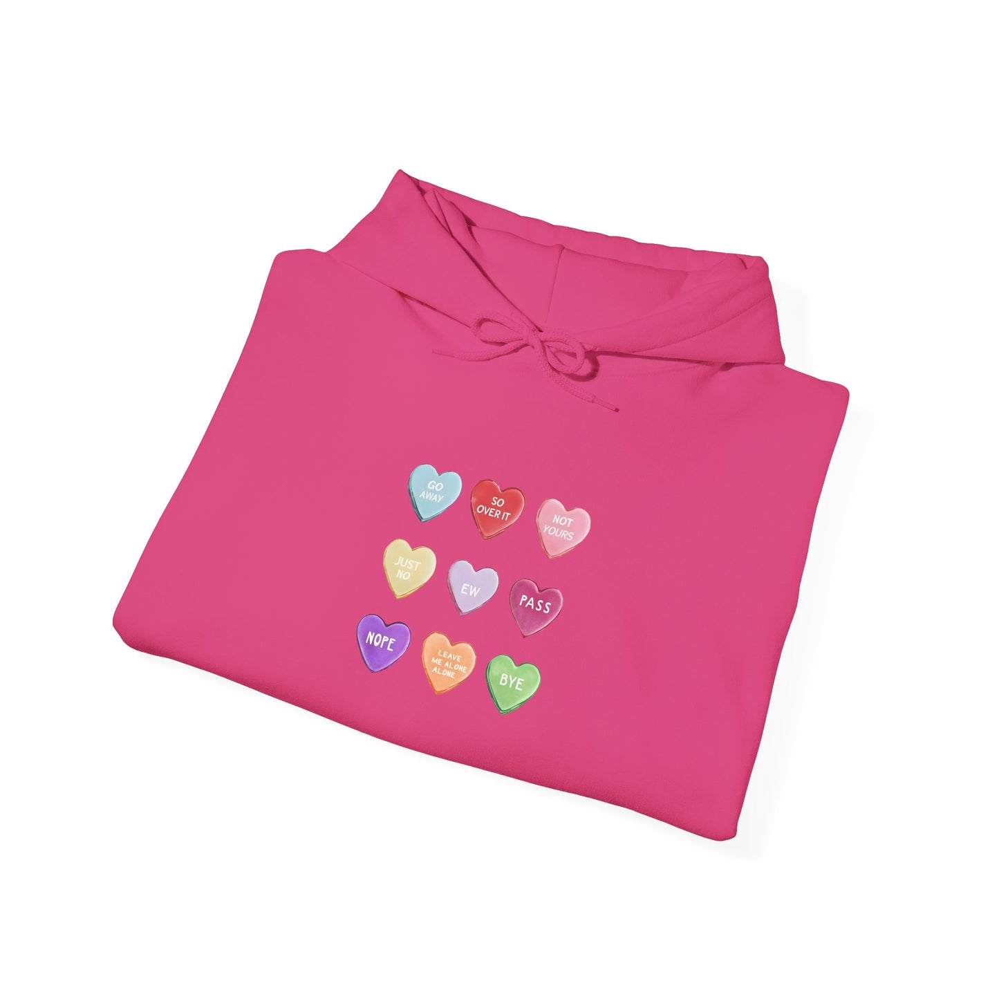 Candy Heart Valentines Day Hoodie Hooded Sweatshirt