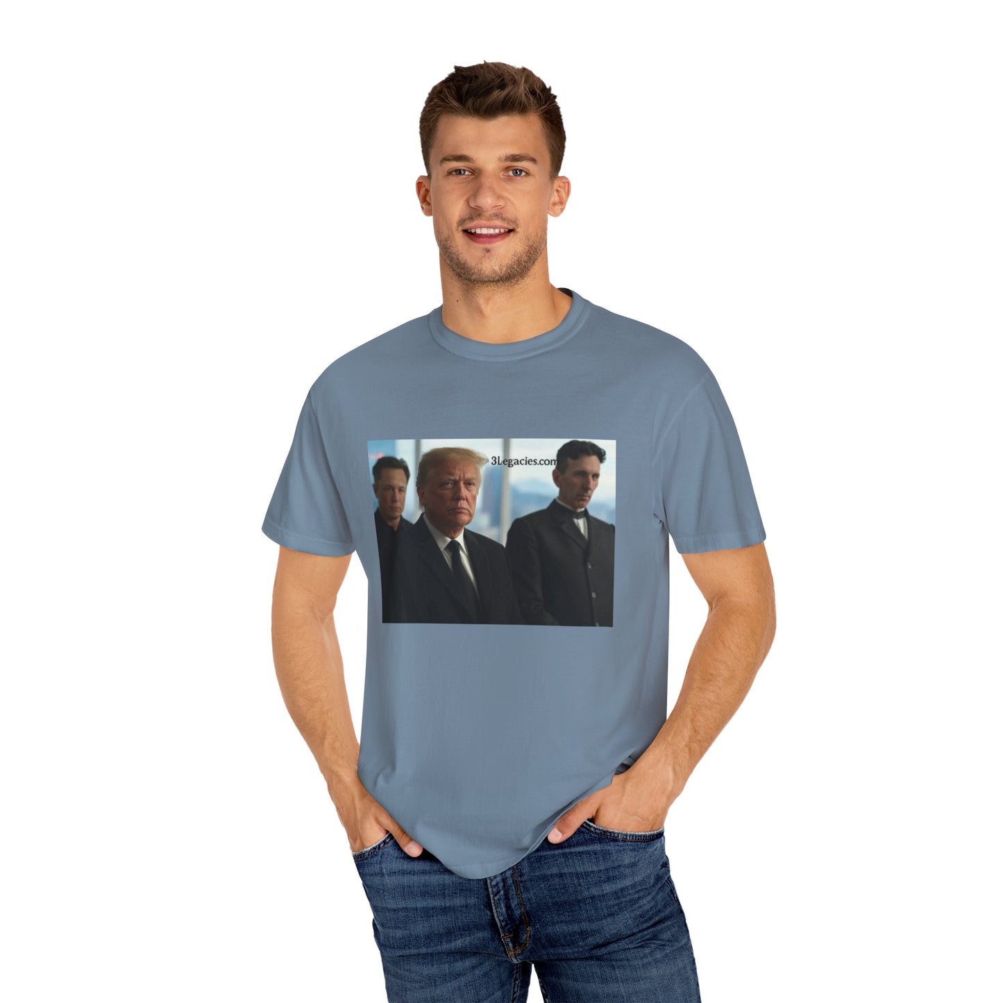 Unisex T-Shirt 3 Legacies Trump Musk Tesla Graphic Tee