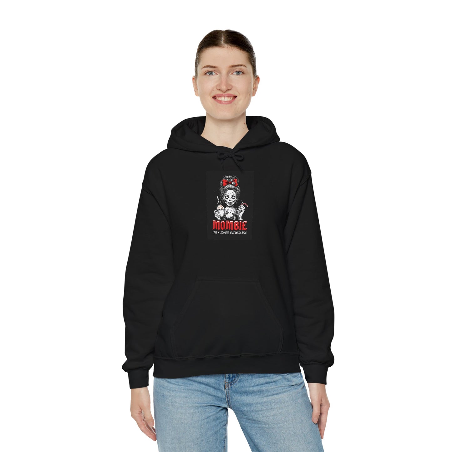 Unisex Heavy Blend™ Hooded Sweatshirt Mombie Like A Zombie But With Kids Printify