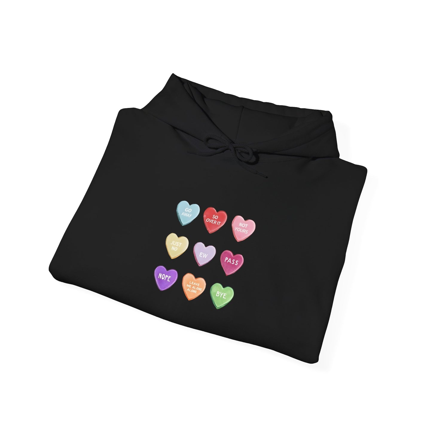 Candy Heart Valentines Day Hoodie Hooded Sweatshirt