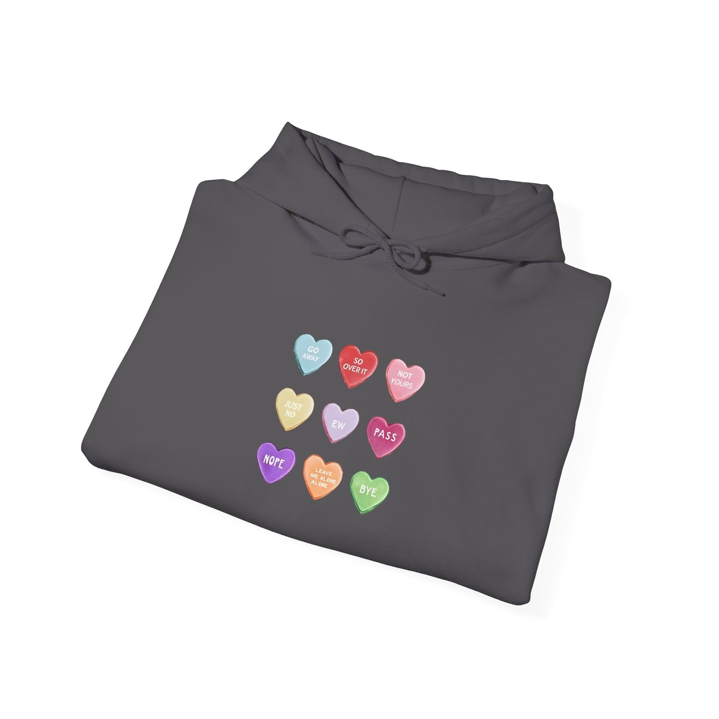 Candy Heart Valentines Day Hoodie Hooded Sweatshirt