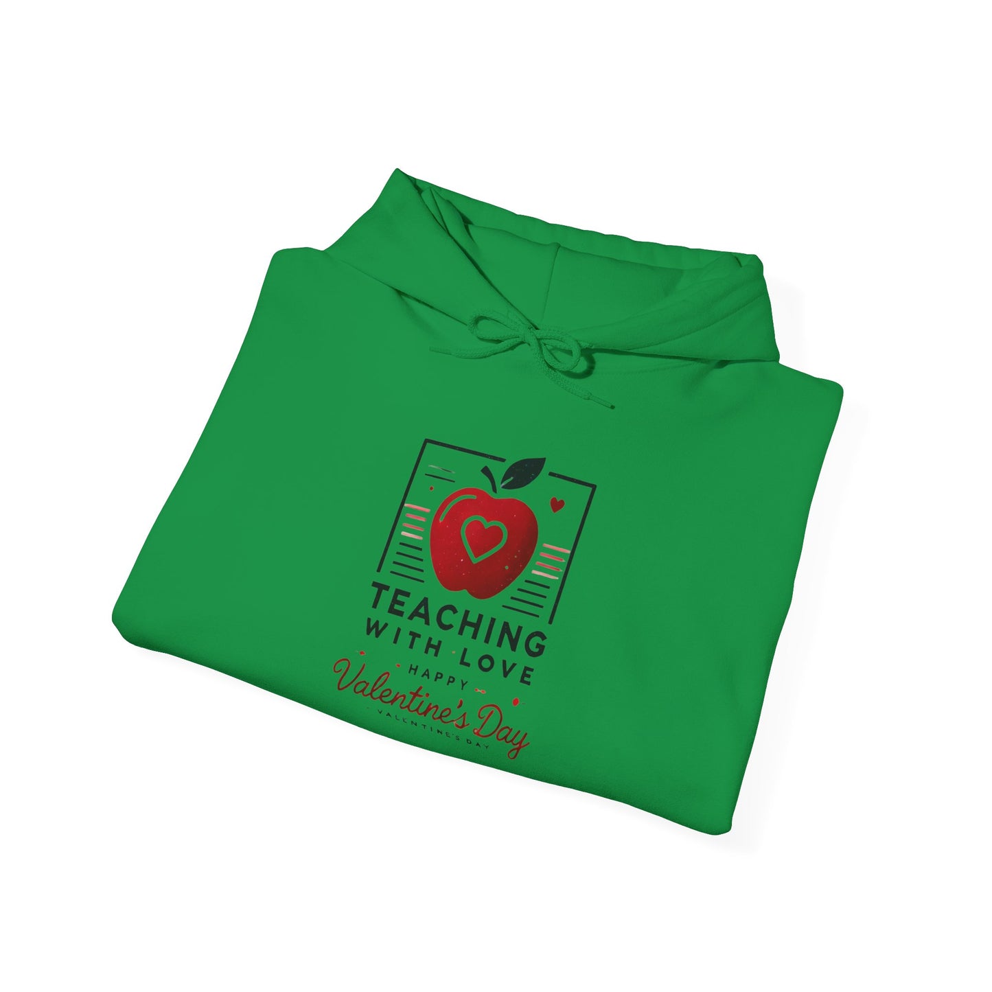 Hoodie Hooded Sweatshirt Teacher with Love Valentines Day Gift For Her