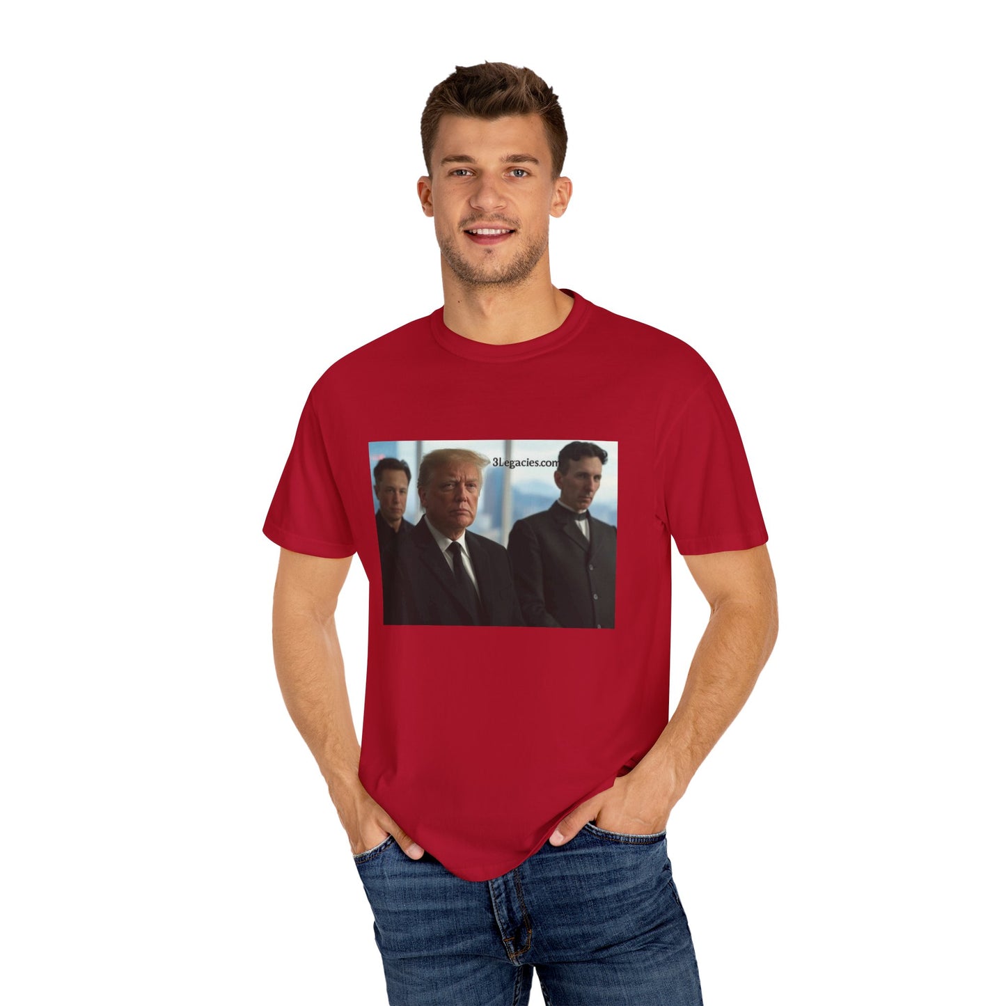 Unisex T-Shirt 3 Legacies Trump Musk Tesla Graphic Tee