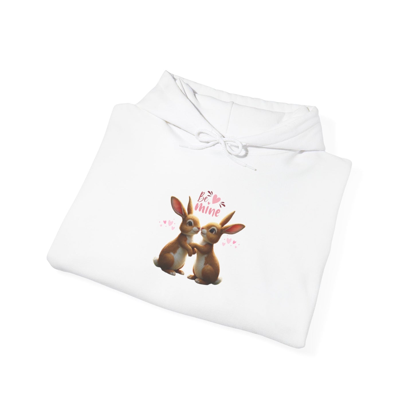 Bunny Love Be Mine Valentines Day Hoodie