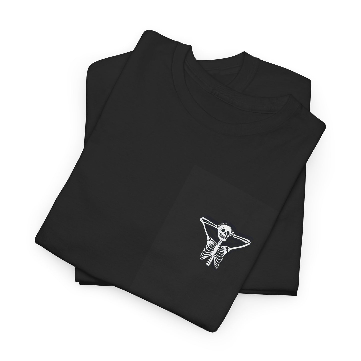 Kickback Skeleton Unisex Heavy Cotton Tee Printify