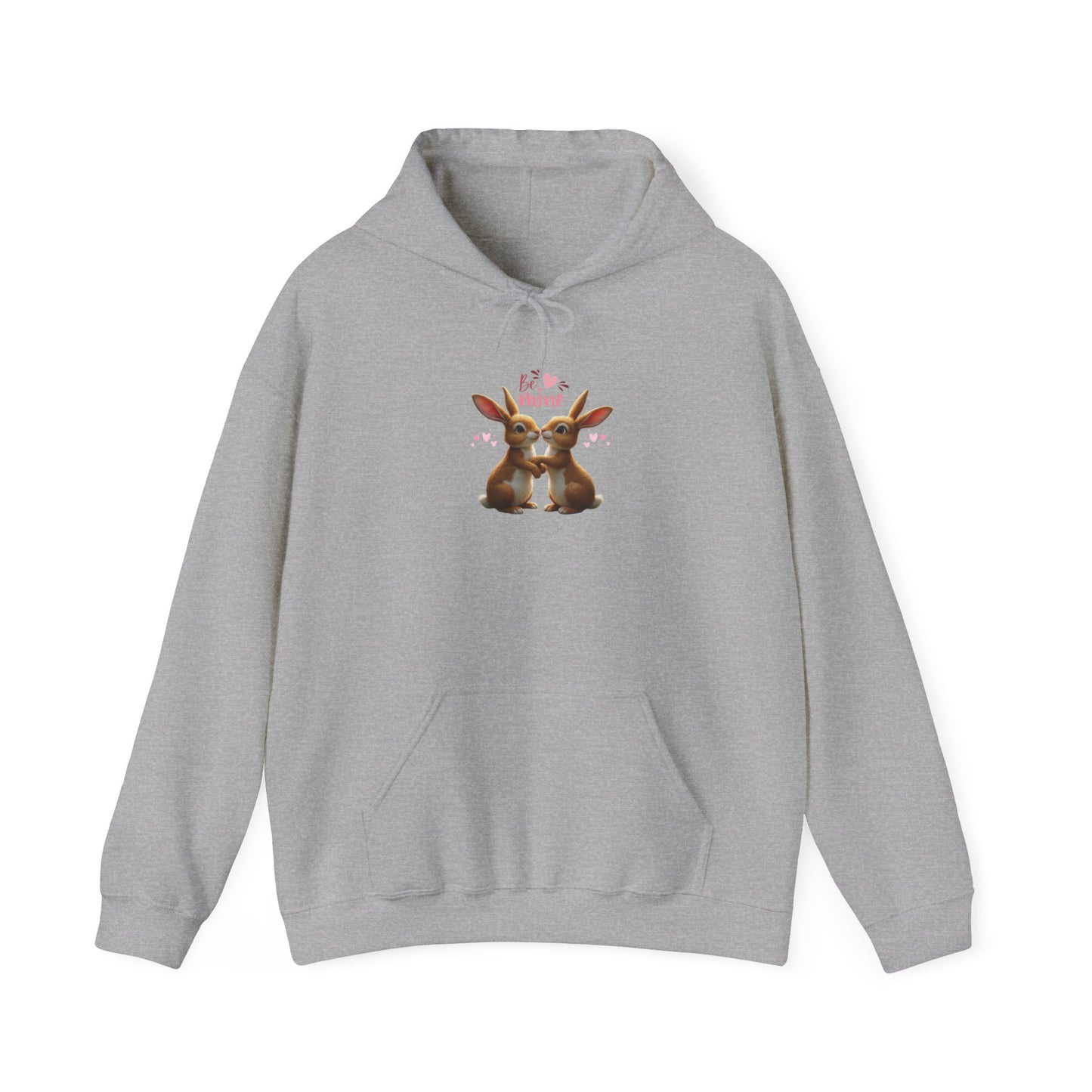 Bunny Love Be Mine Valentines Day Hoodie