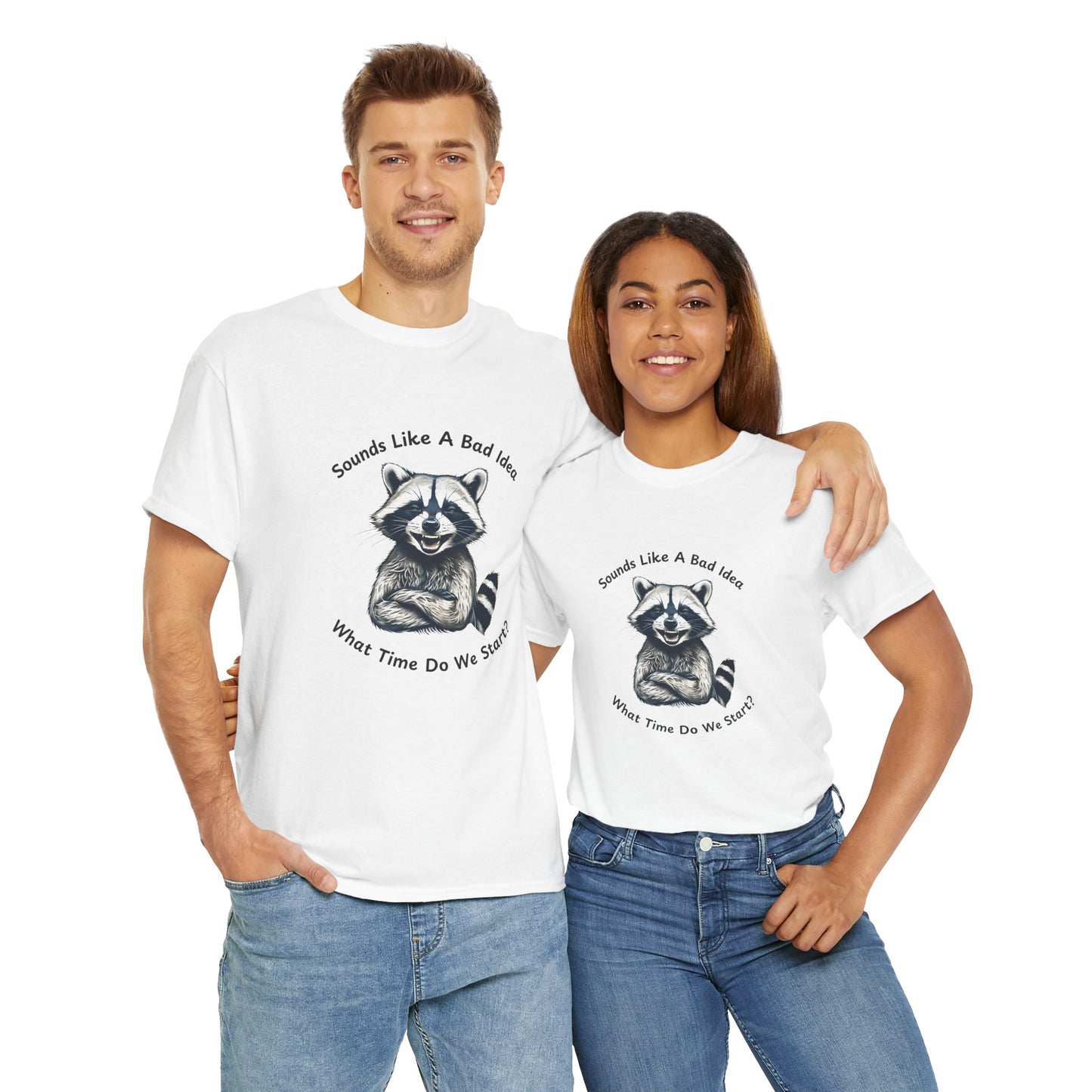 Vintage T-Shirt Raccoon Sounds Like A Bad Idea Shirt Tee