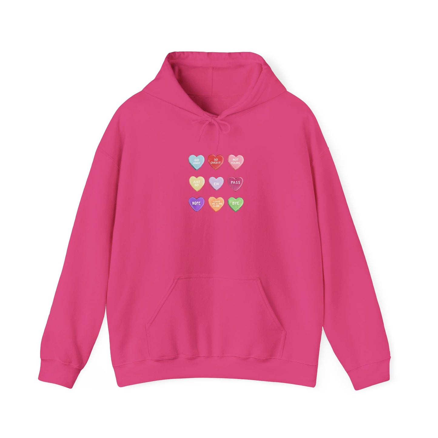 Candy Heart Valentines Day Hoodie Hooded Sweatshirt