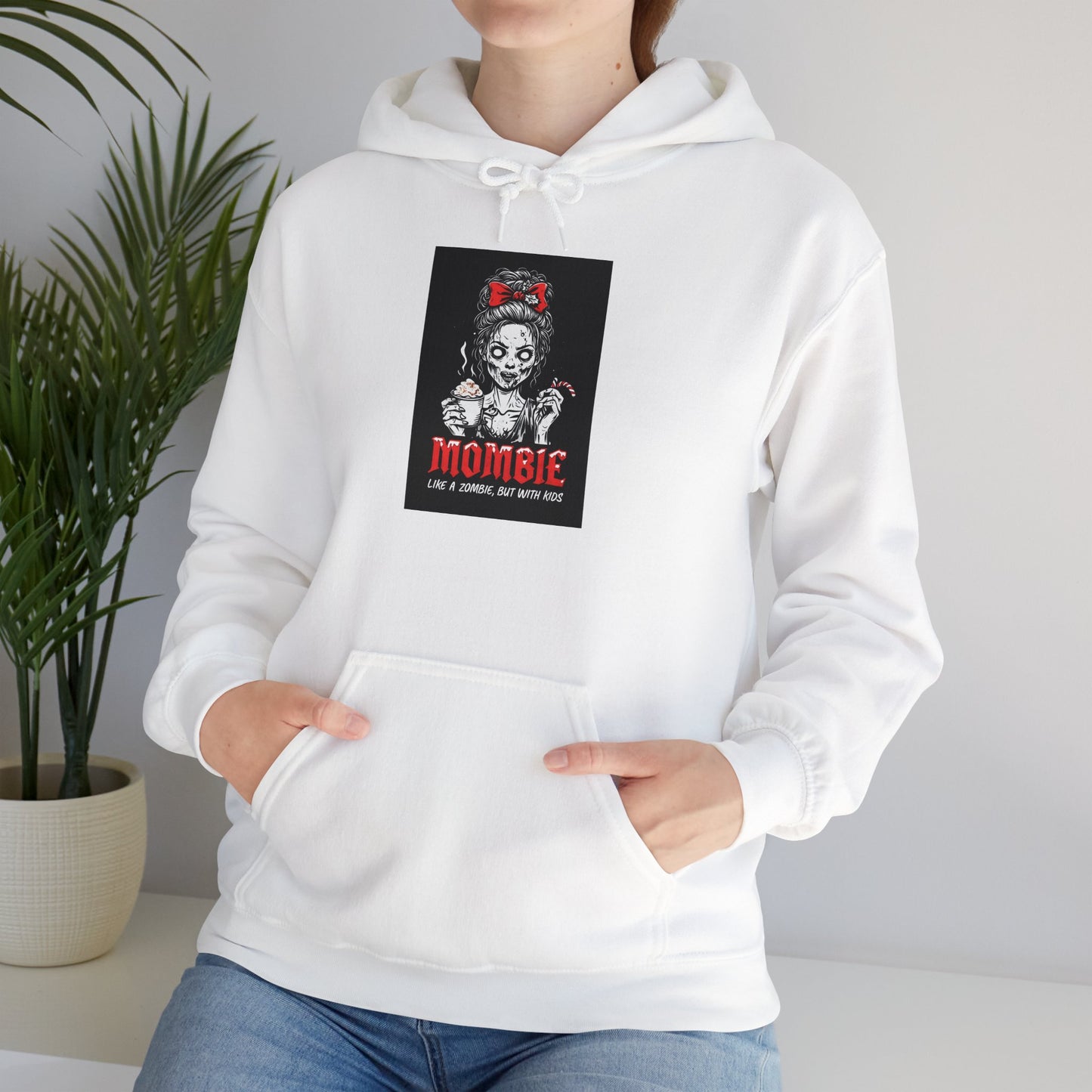 Unisex Heavy Blend™ Hooded Sweatshirt Mombie Like A Zombie But With Kids Printify