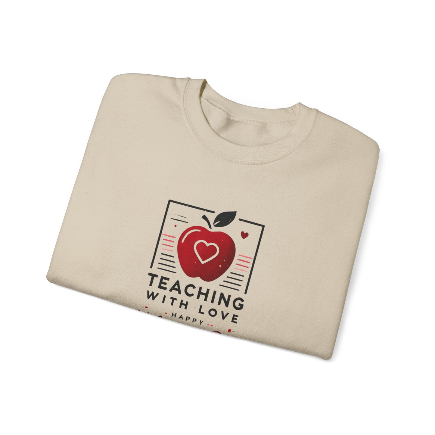 Teacher with Love Valentines Day Sweatshirt