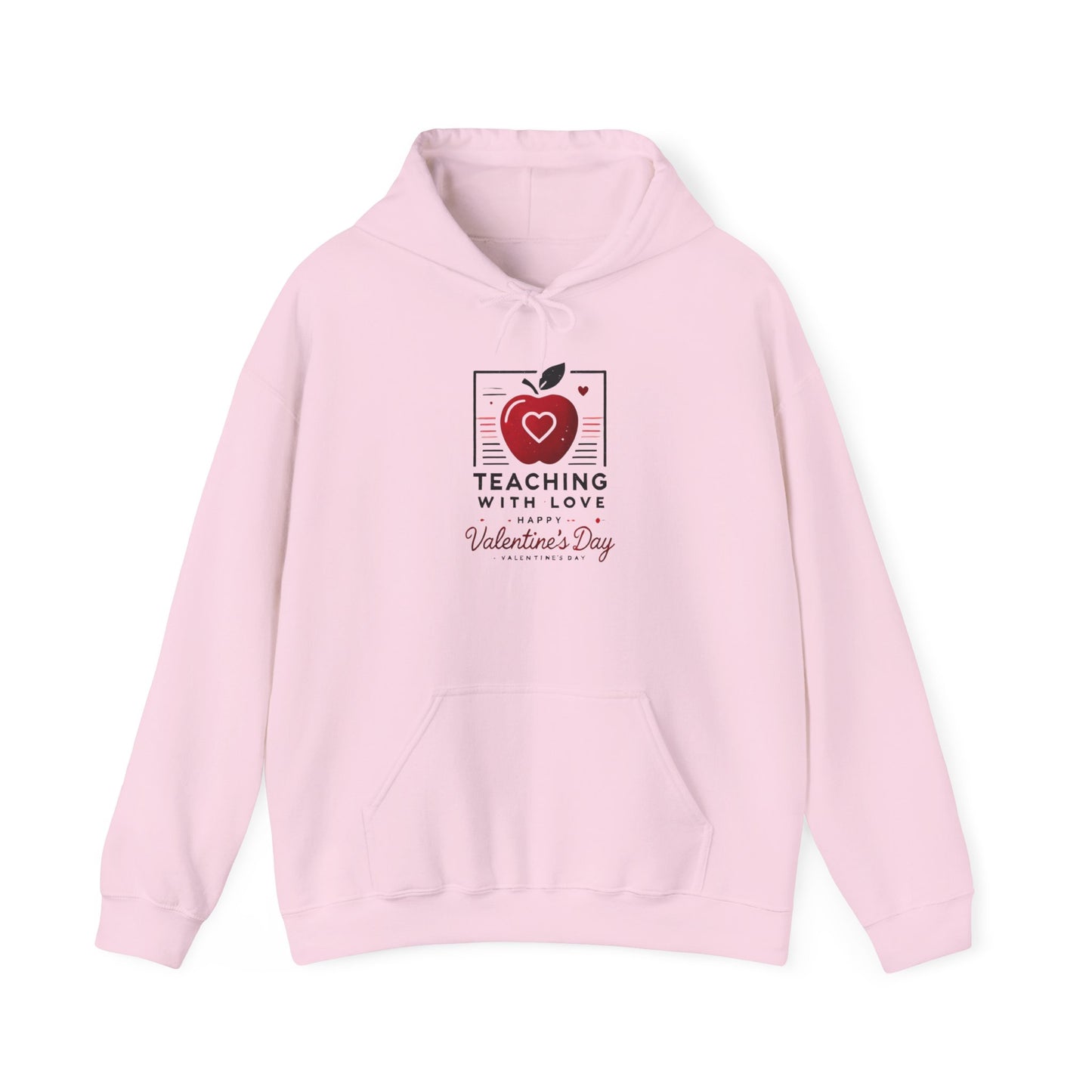 Hoodie Hooded Sweatshirt Teacher with Love Valentines Day Gift For Her