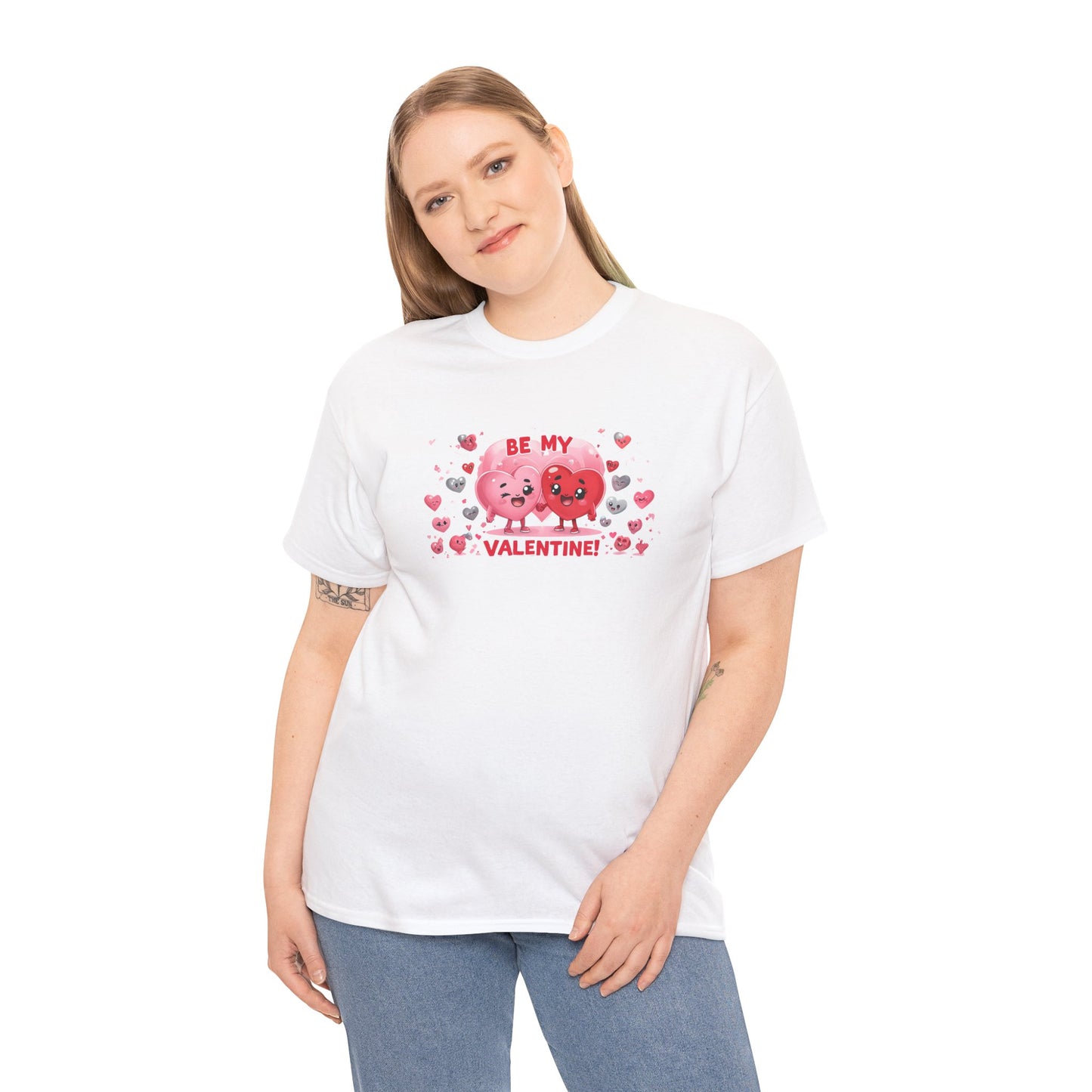 Valentines Day Candy Hearts T-Shirt Cotton Shirt