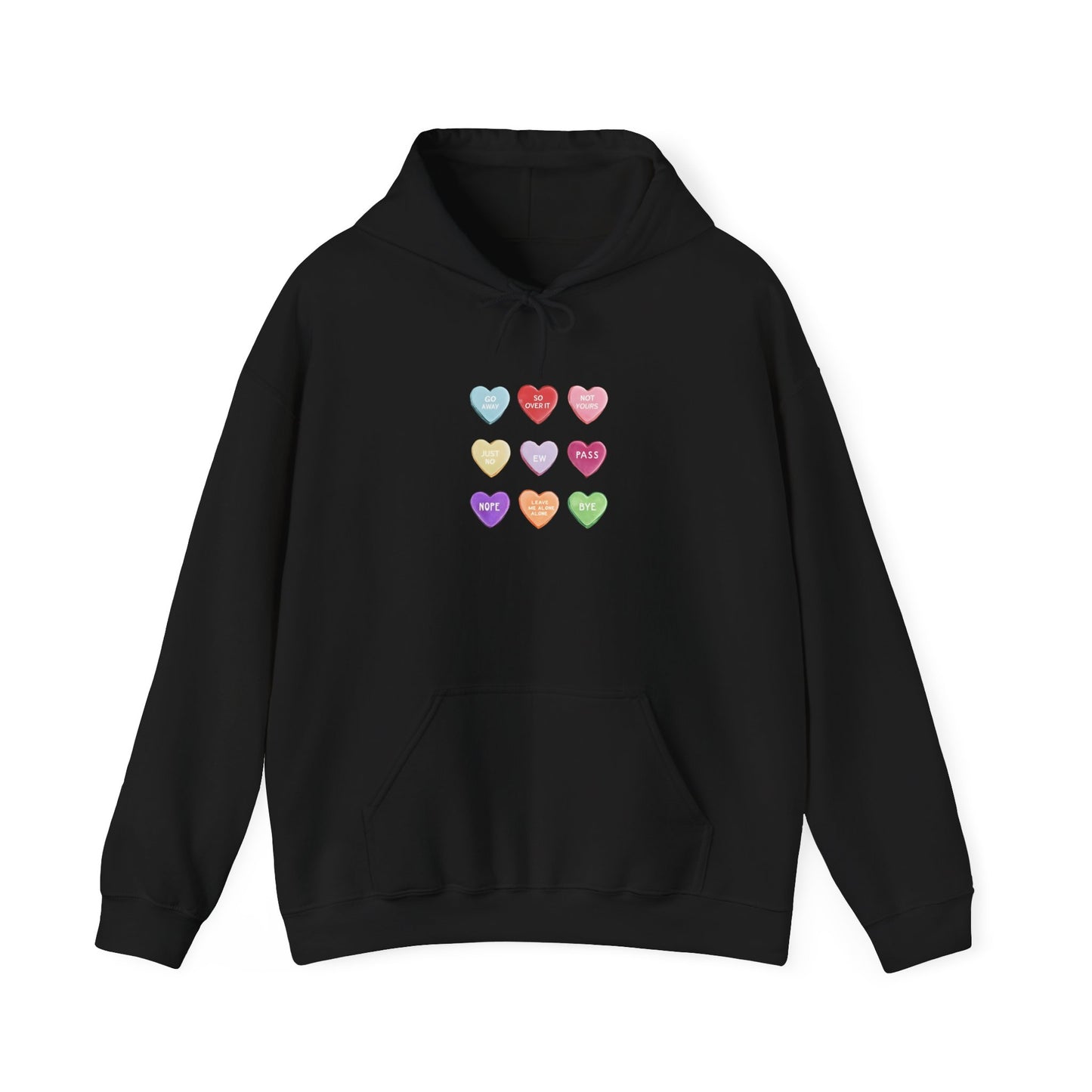 Candy Heart Valentines Day Hoodie Hooded Sweatshirt
