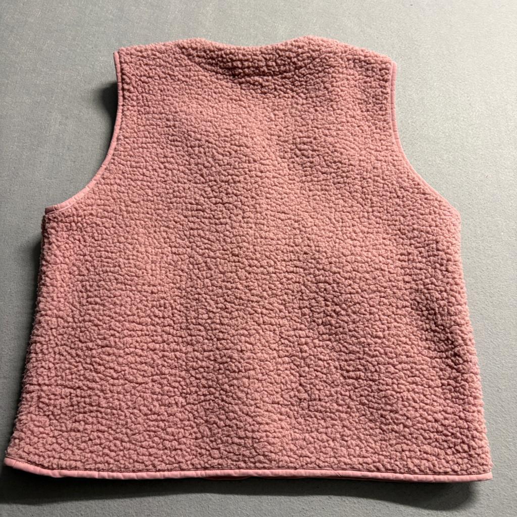 Millet Fleece Vest Womens 100 Pink Sherpa Pile Full Snap Outdoor Gilet