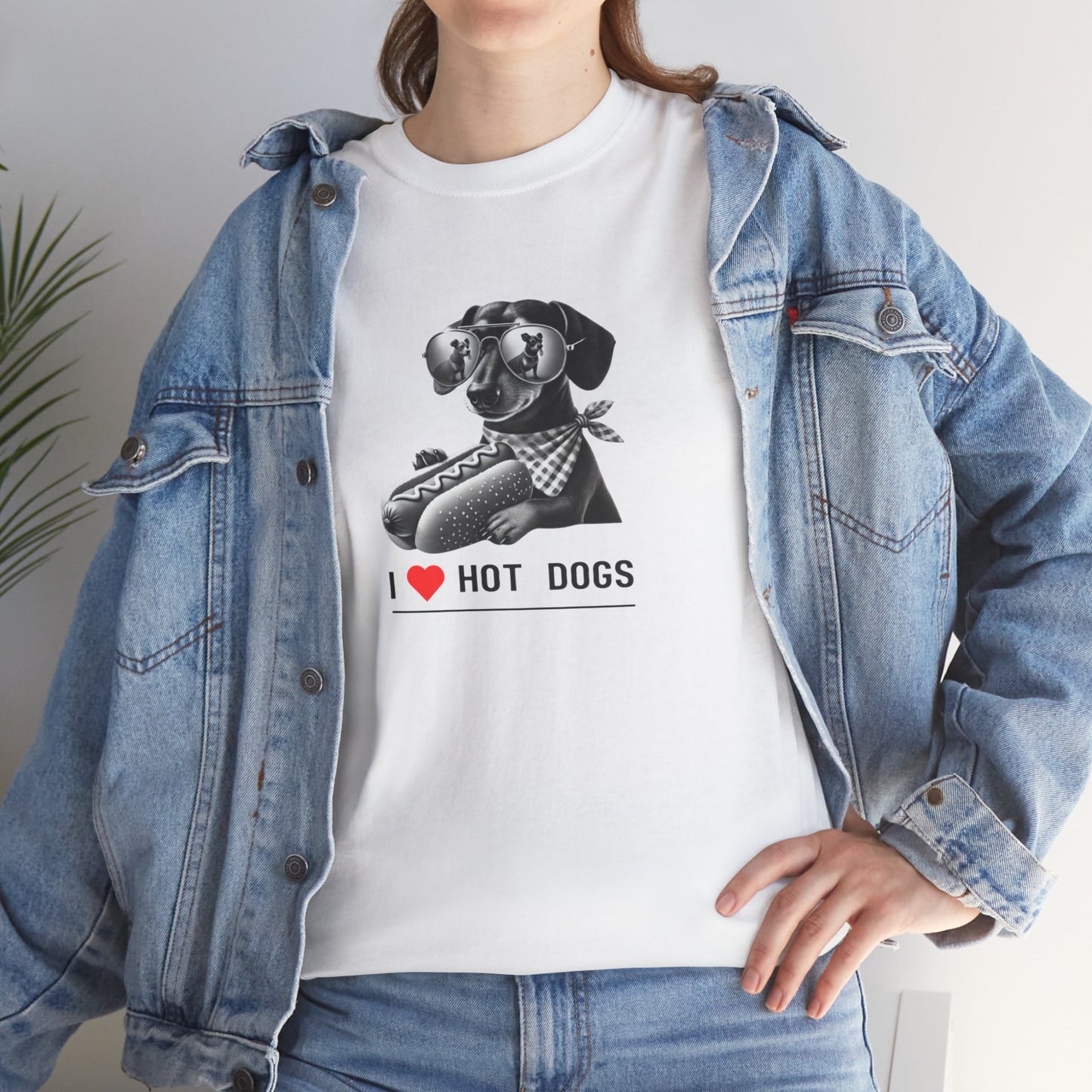 I Love Hotdogs Hot Dogs Unisex Heavy Cotton Tee