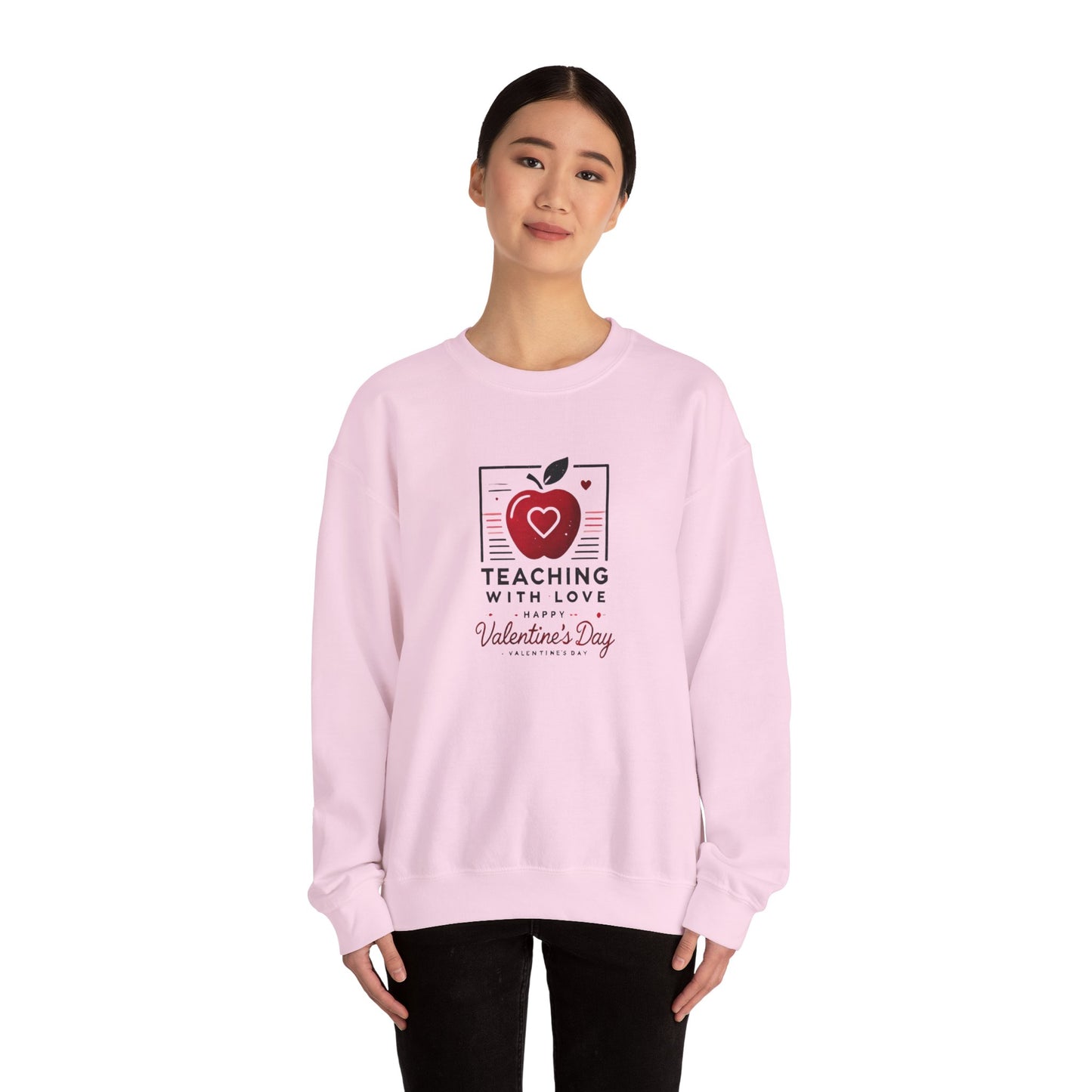 Teacher with Love Valentines Day Sweatshirt