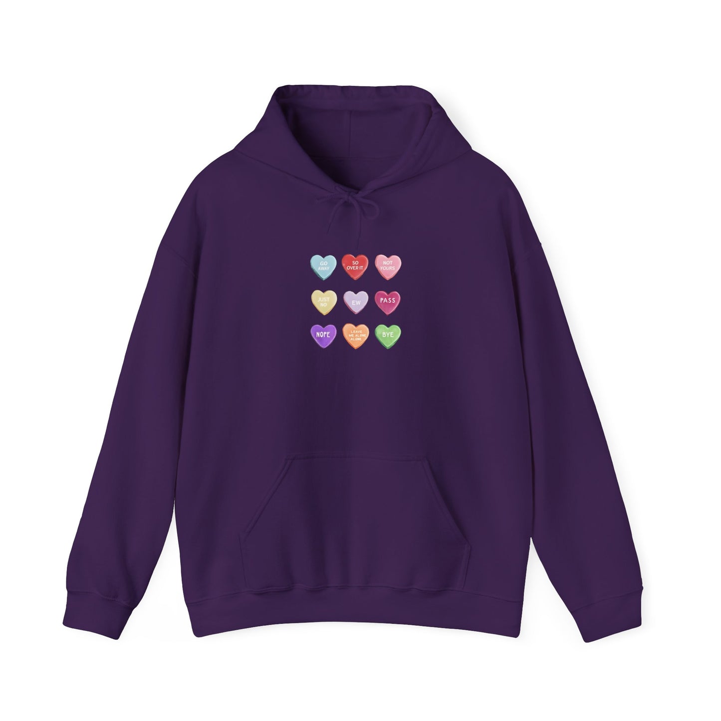Candy Heart Valentines Day Hoodie Hooded Sweatshirt