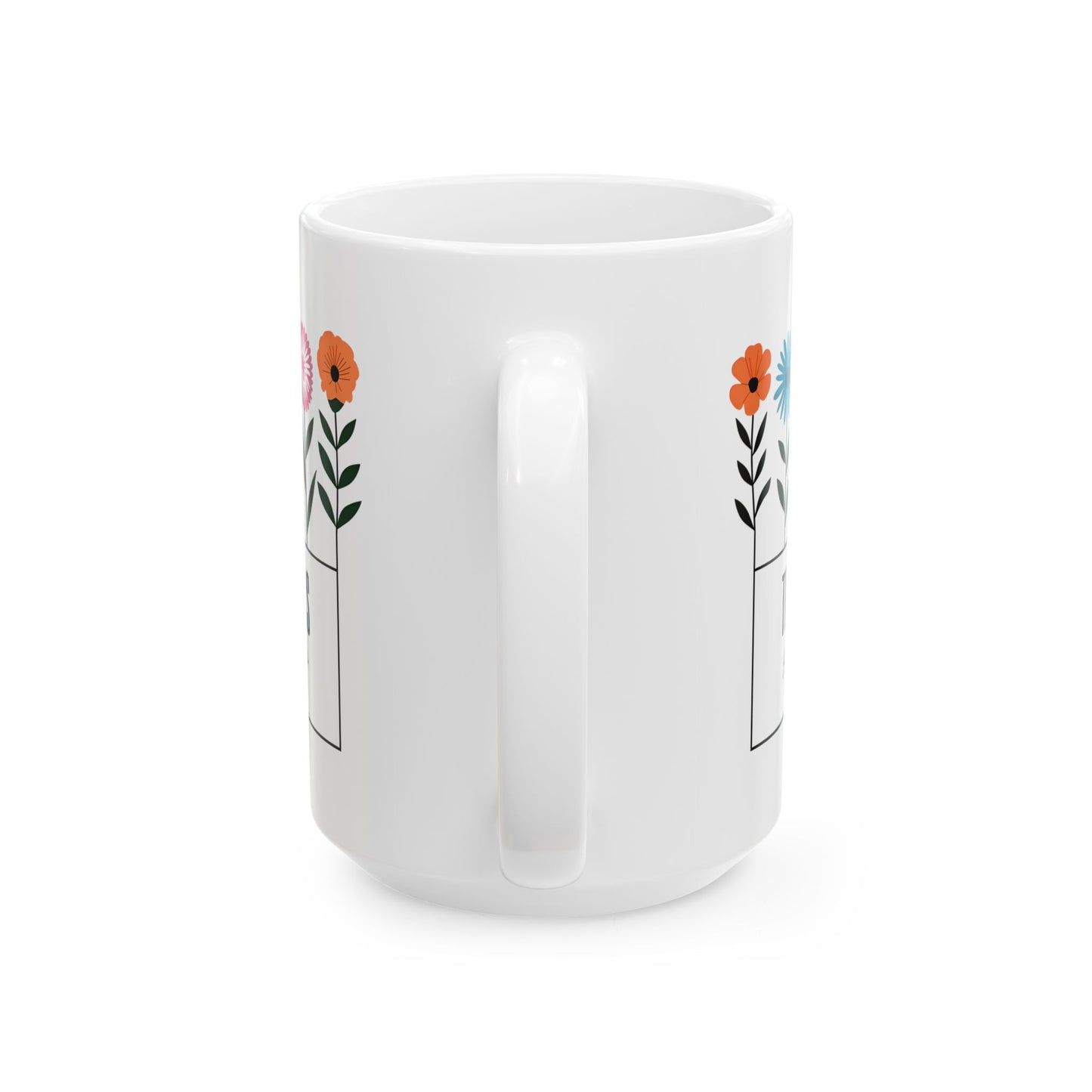 Floral Teacher Ceramic Mug - Perfect Coffee Gift for Educators - 11oz & 15oz