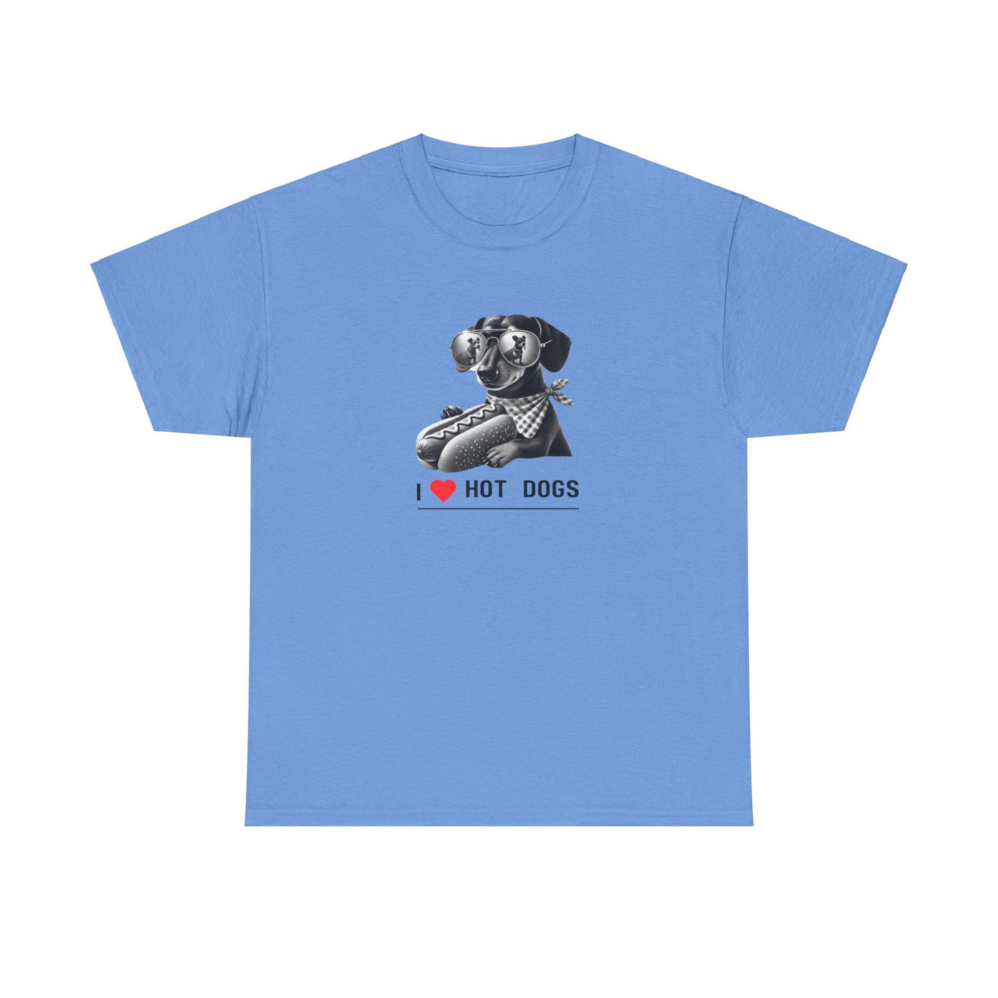 I Love Hotdogs Hot Dogs Unisex Heavy Cotton Tee