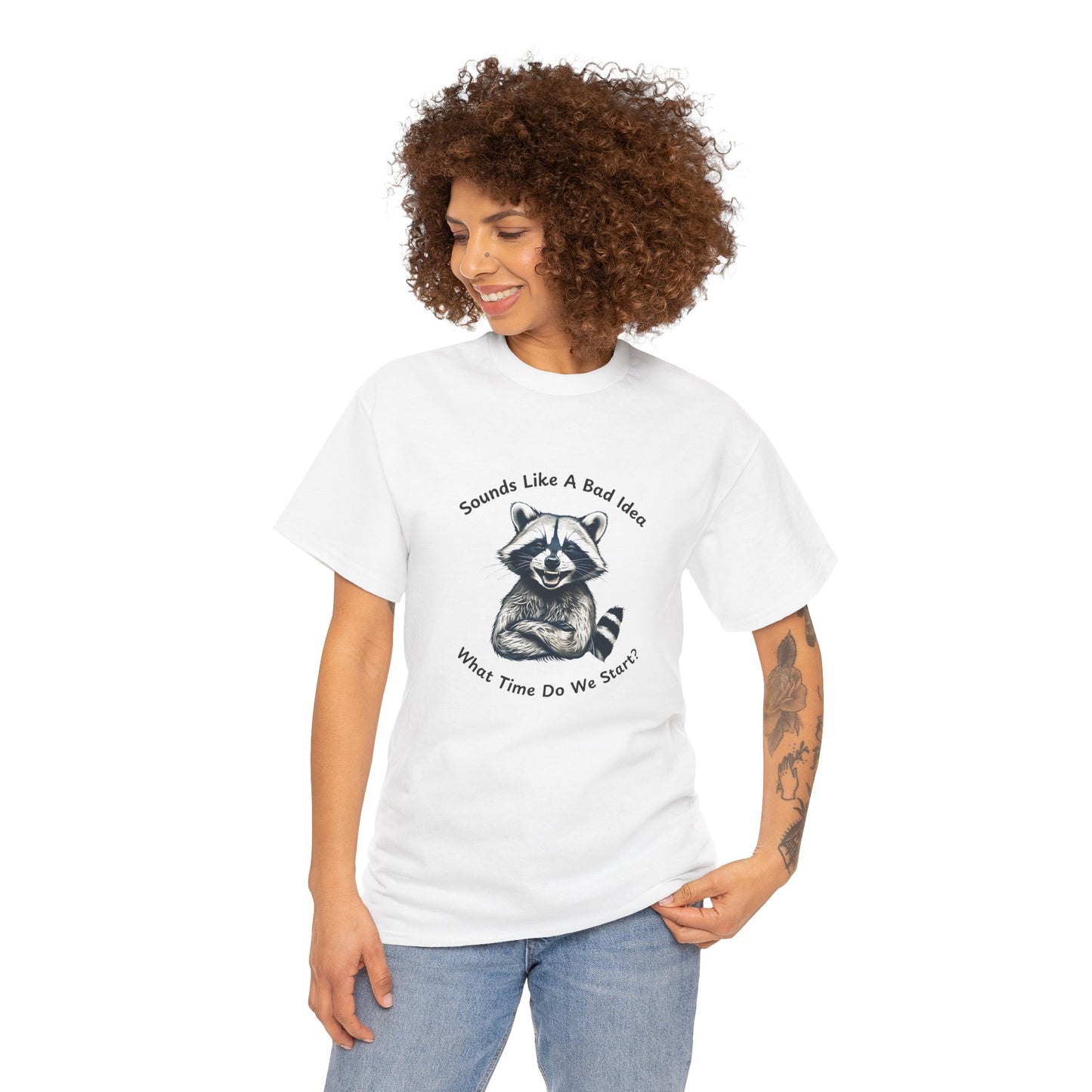 Vintage T-Shirt Raccoon Sounds Like A Bad Idea Shirt Tee