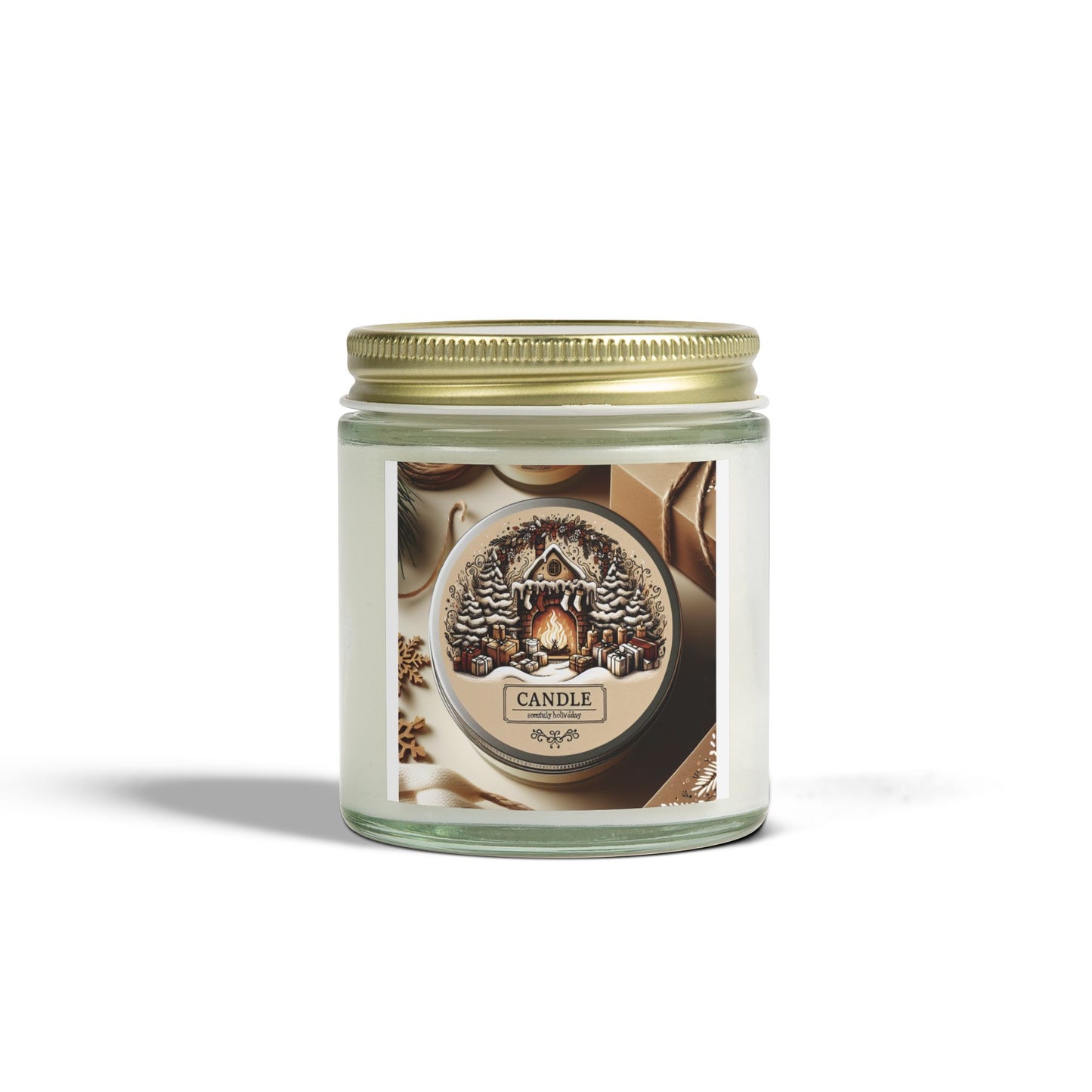 Festive Holiday Scented Candle – Perfect Thanksgiving, Christmas & Winter Decor Gift (4oz, 9oz) Printify