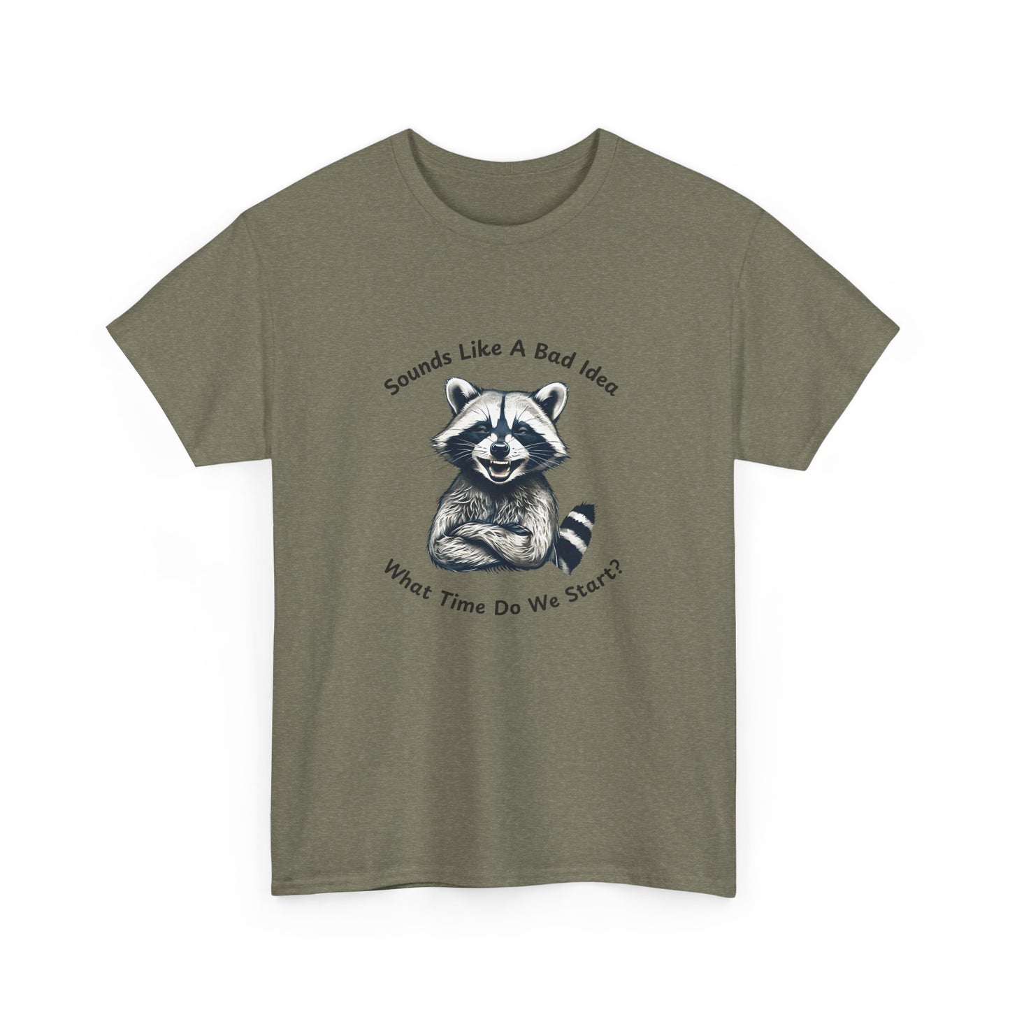 Vintage T-Shirt Raccoon Sounds Like A Bad Idea Shirt Tee