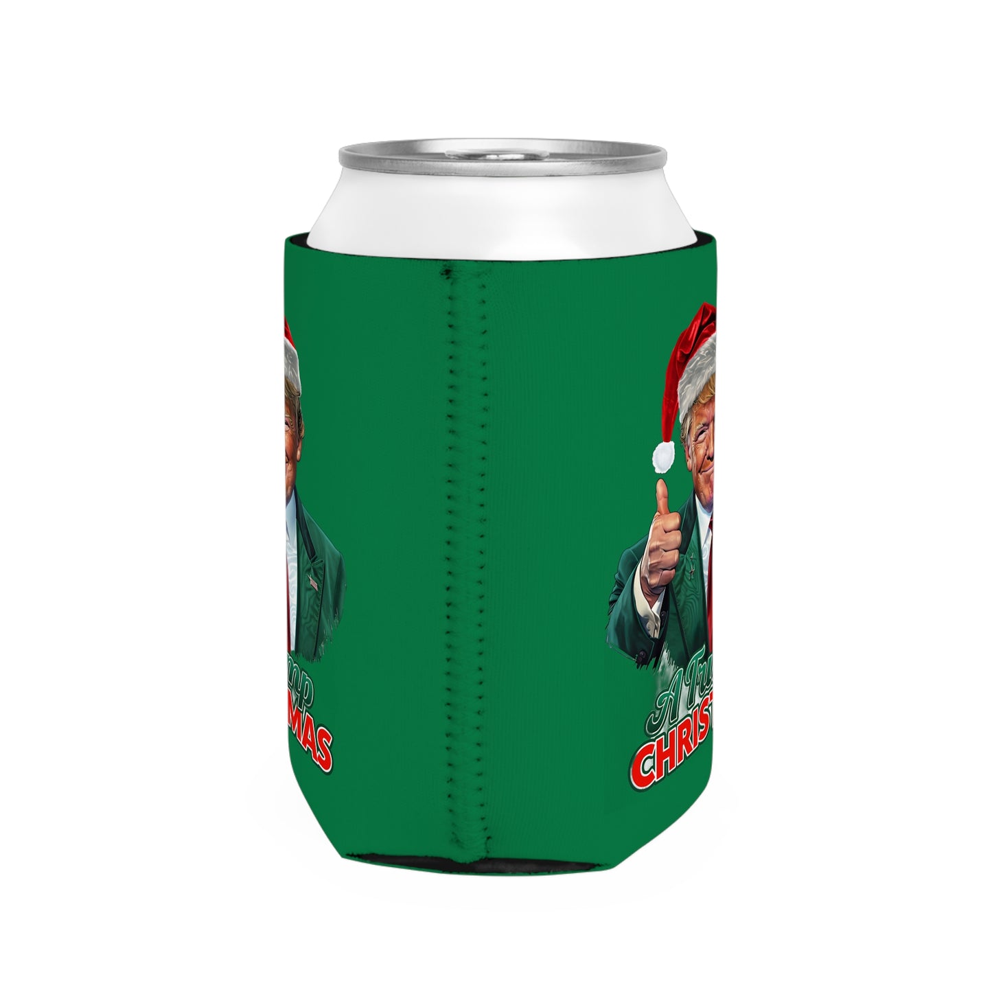 Trump Christmas Can Cooler Sleeve Printify
