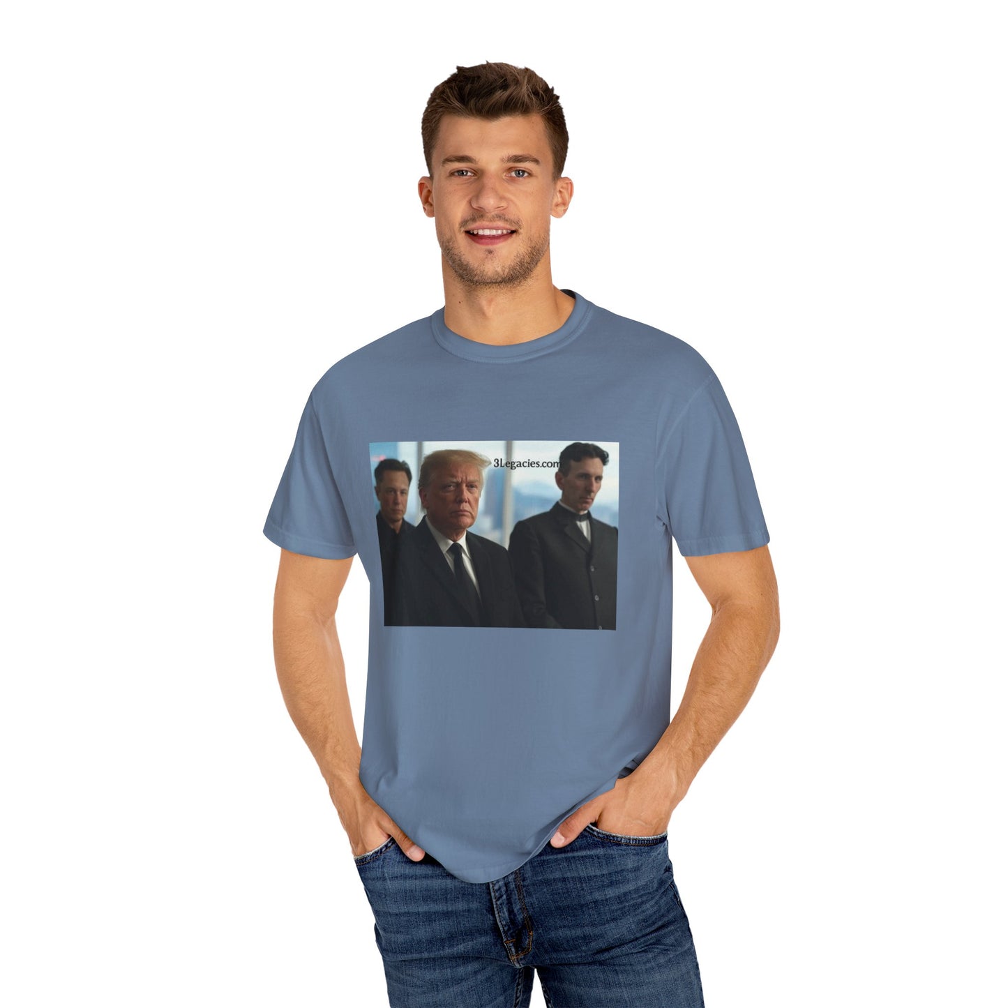 Unisex T-Shirt 3 Legacies Trump Musk Tesla Graphic Tee