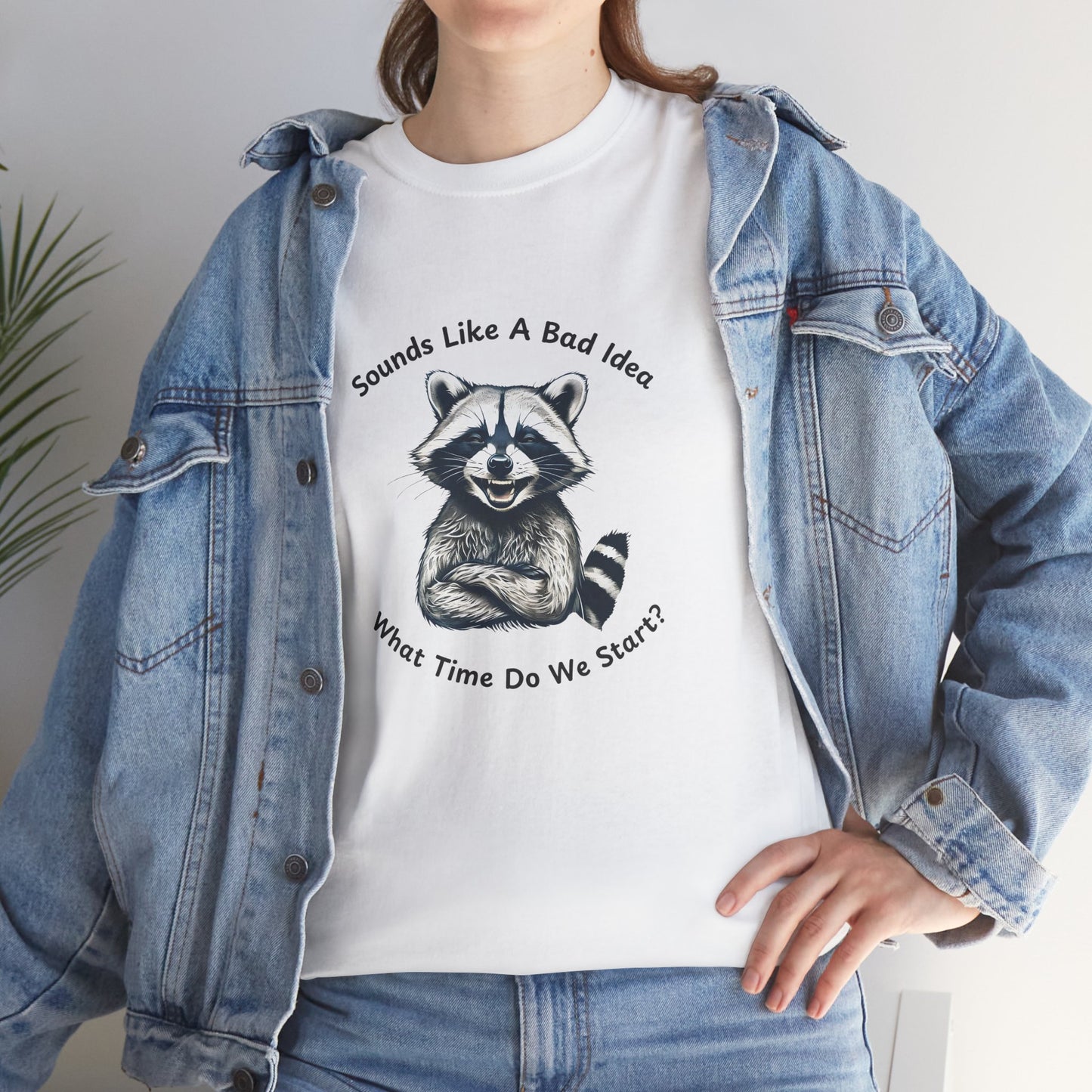Vintage T-Shirt Raccoon Sounds Like A Bad Idea Shirt Tee