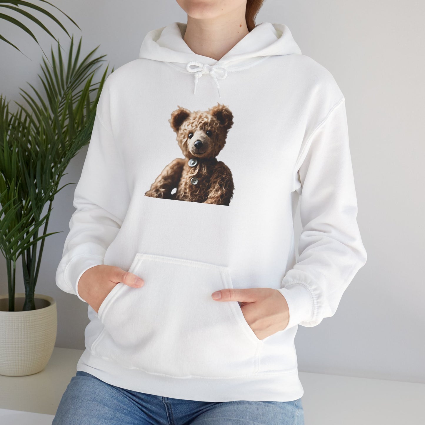 Vintage Classic Teddy Bear Cotton Hoodie Hooded Sweatshirt
