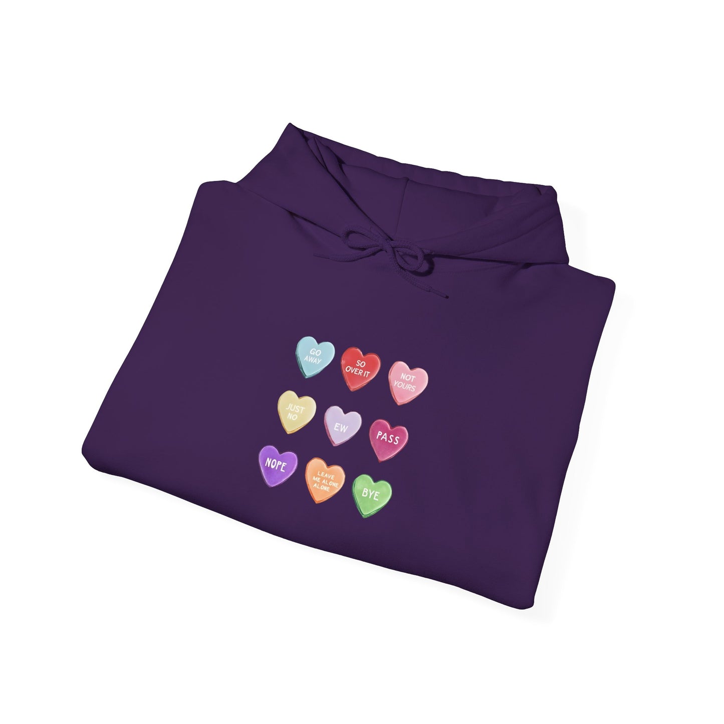 Candy Heart Valentines Day Hoodie Hooded Sweatshirt