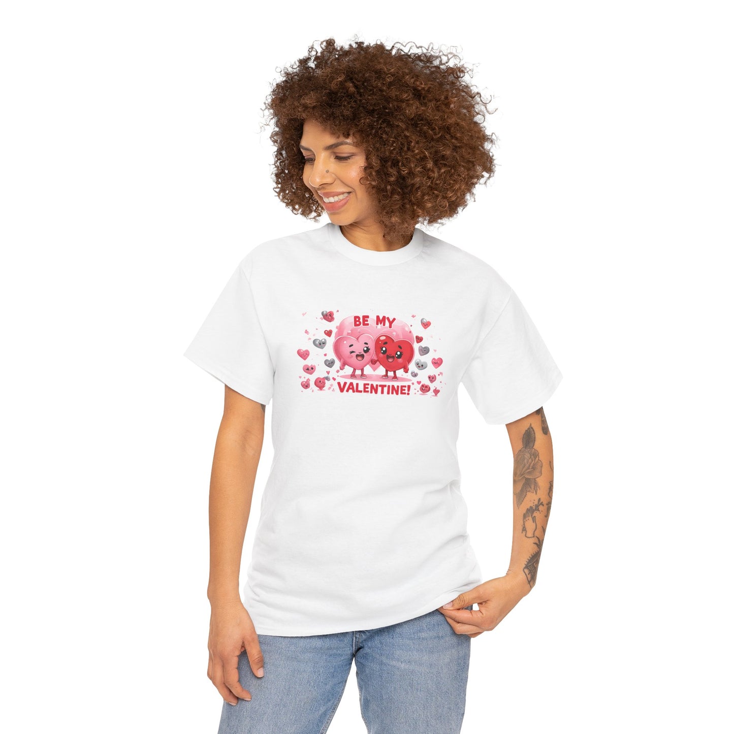 Valentines Day Candy Hearts T-Shirt Cotton Shirt
