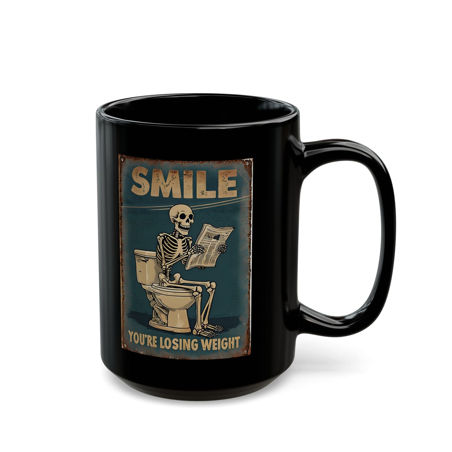 Smile Your Losing Weight Black Mug (11oz, 15oz) Printify