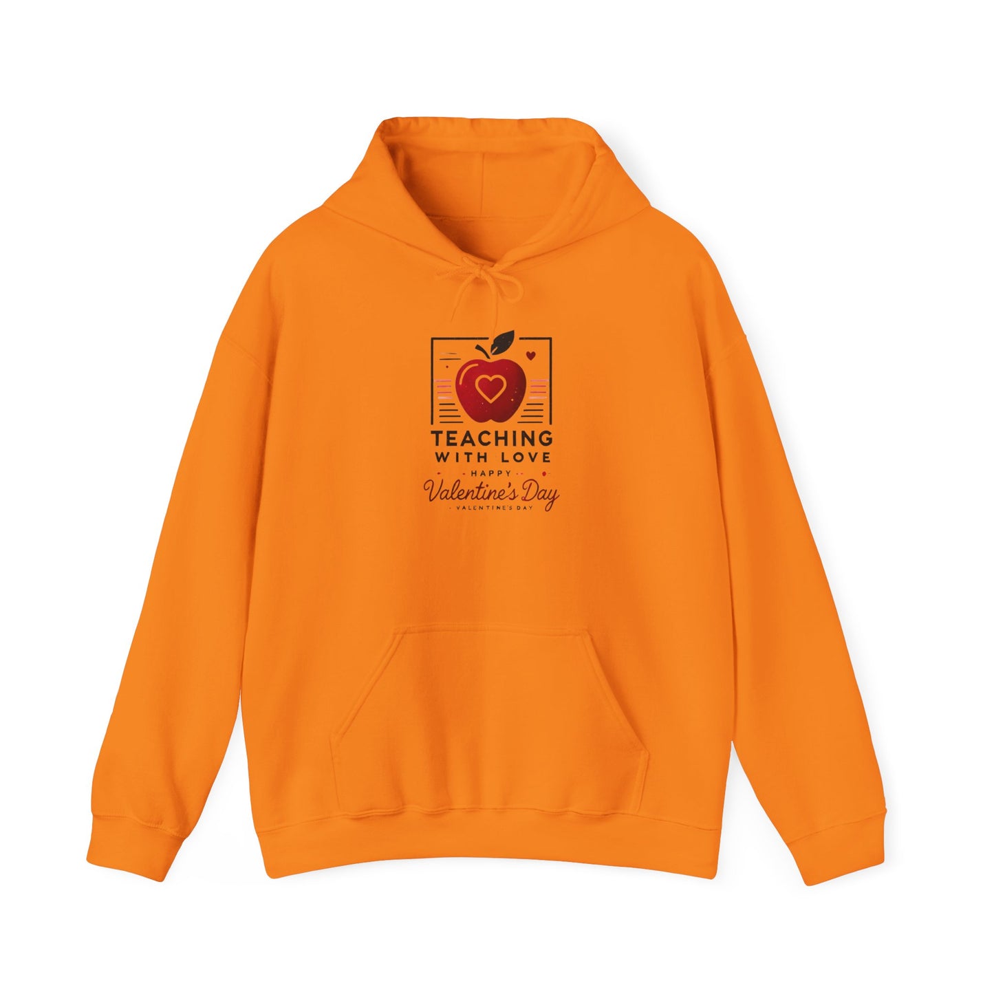 Hoodie Hooded Sweatshirt Teacher with Love Valentines Day Gift For Her